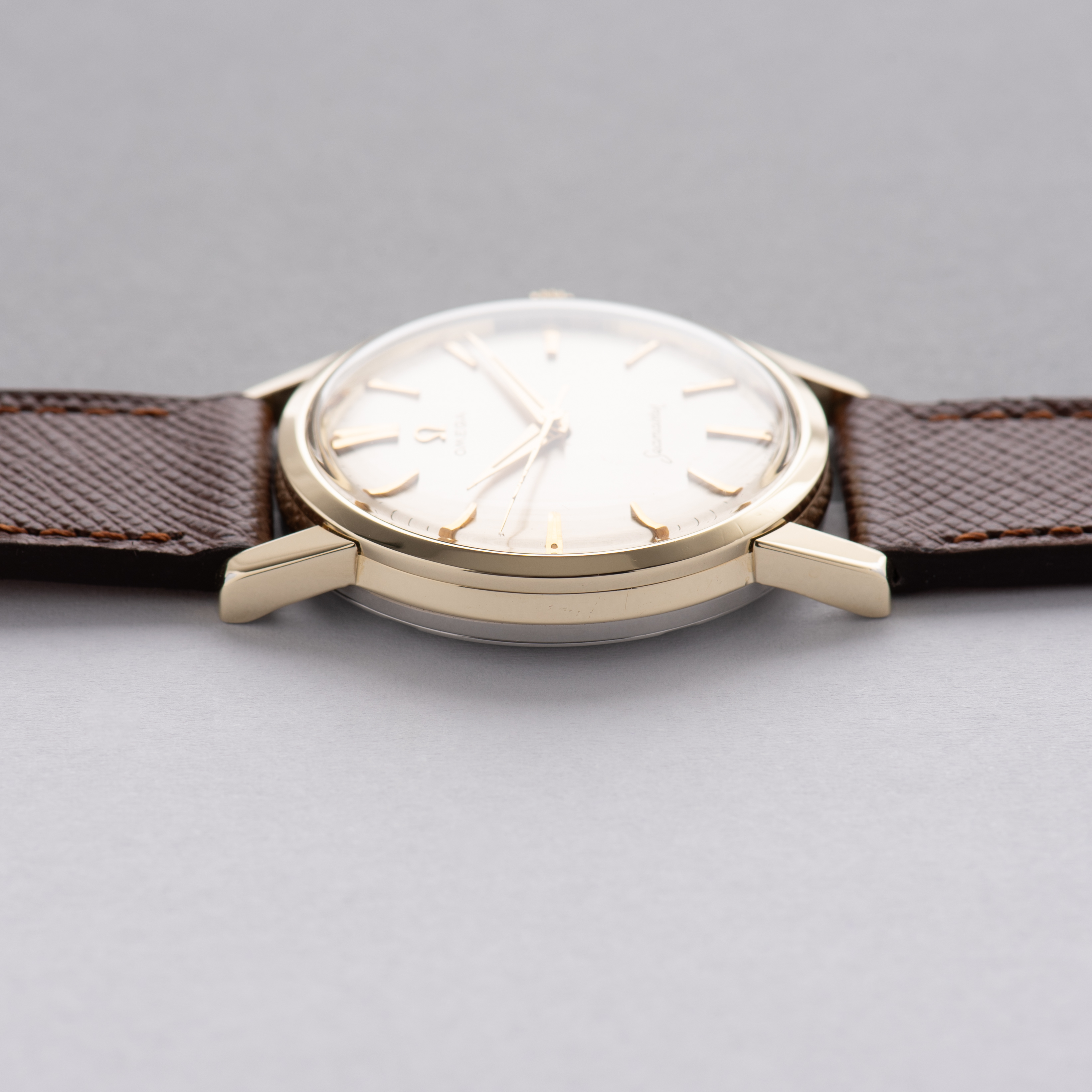 Zicht op Omega Seamaster Gold Cappped ref 14759-62 SC uit 1962