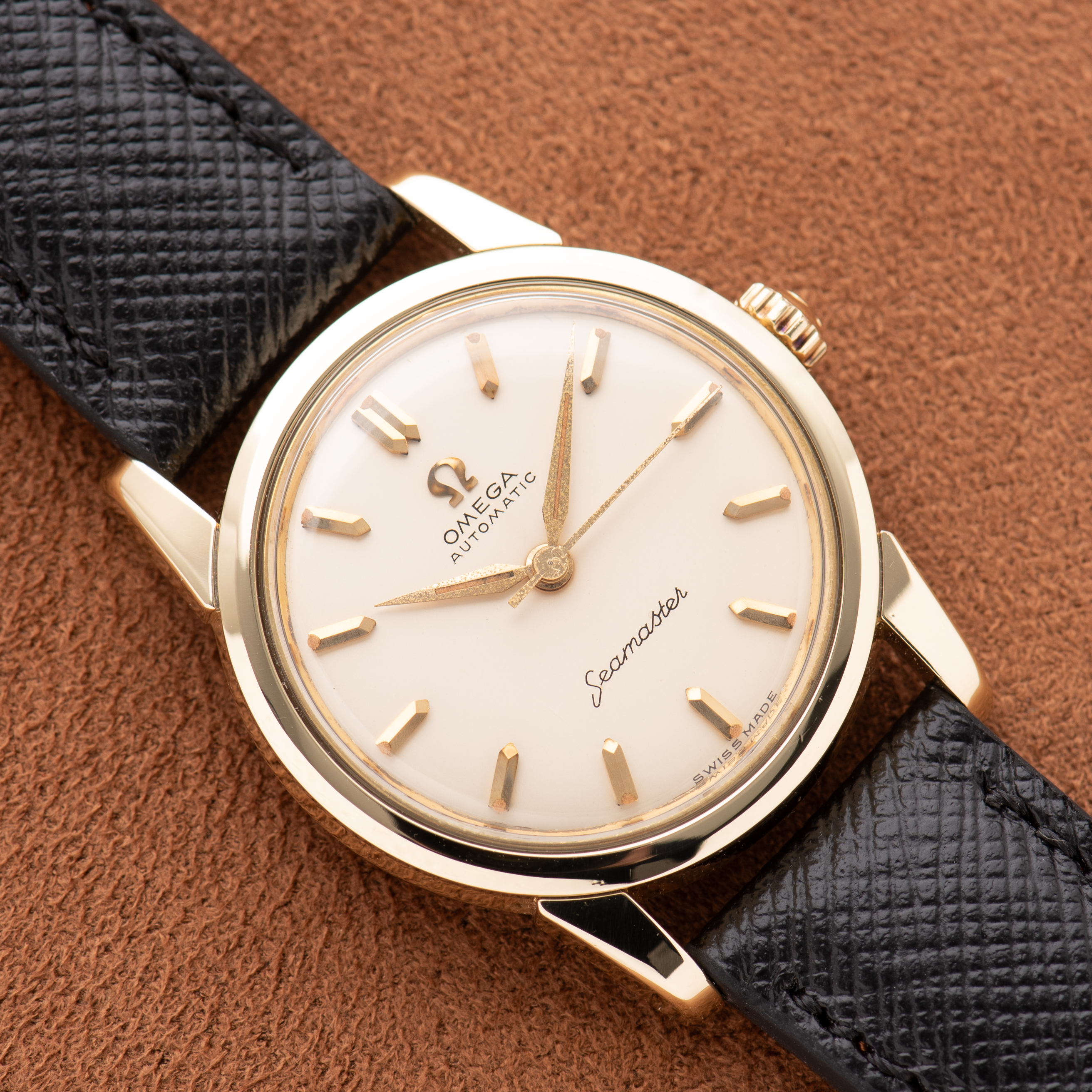 Zicht op Omega Automatic Seamaster Gold Cappped/steel Ref 2991-61SC uit 1959