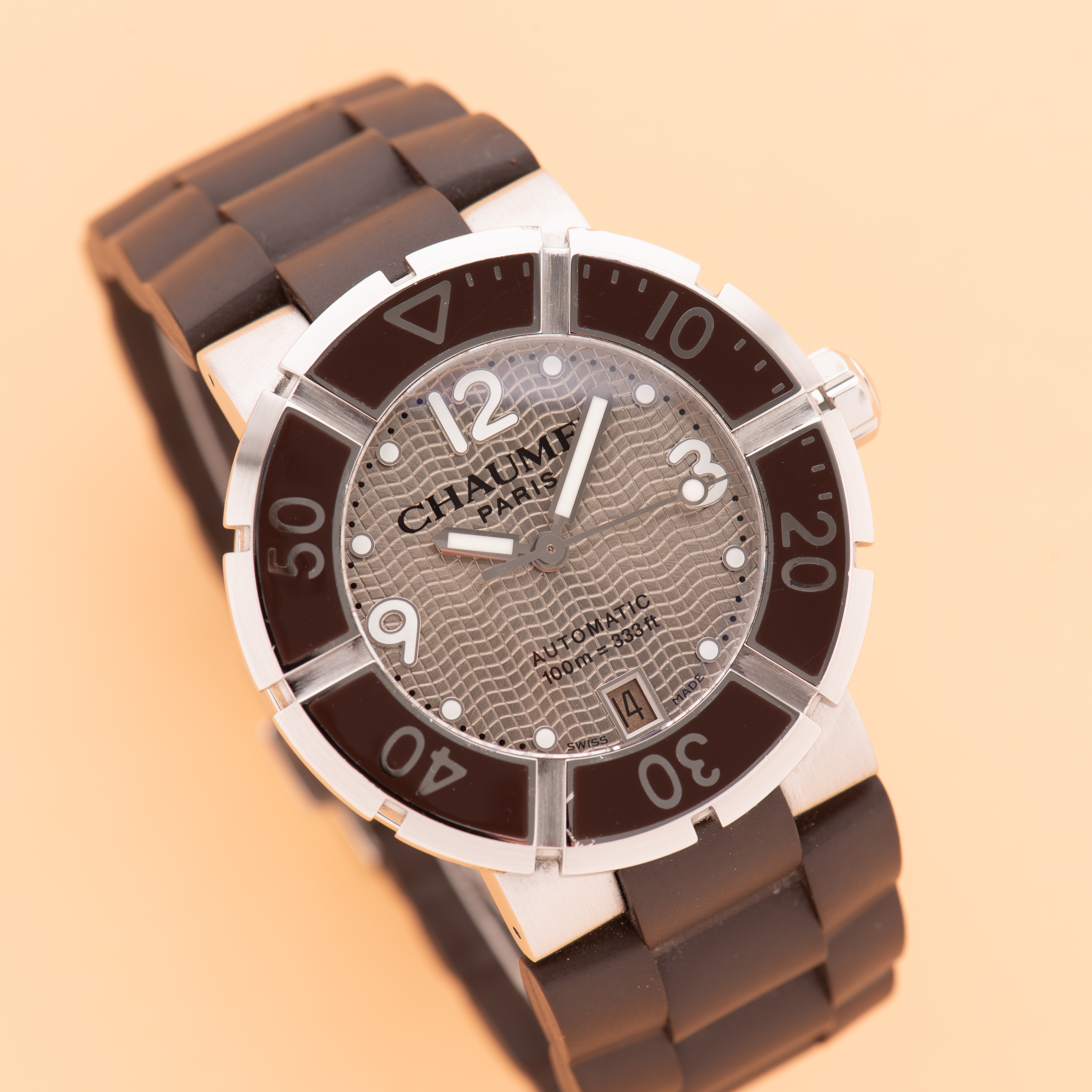 View of Chaumet Paris Class One Automatic 100m=333ft ref 626-4409