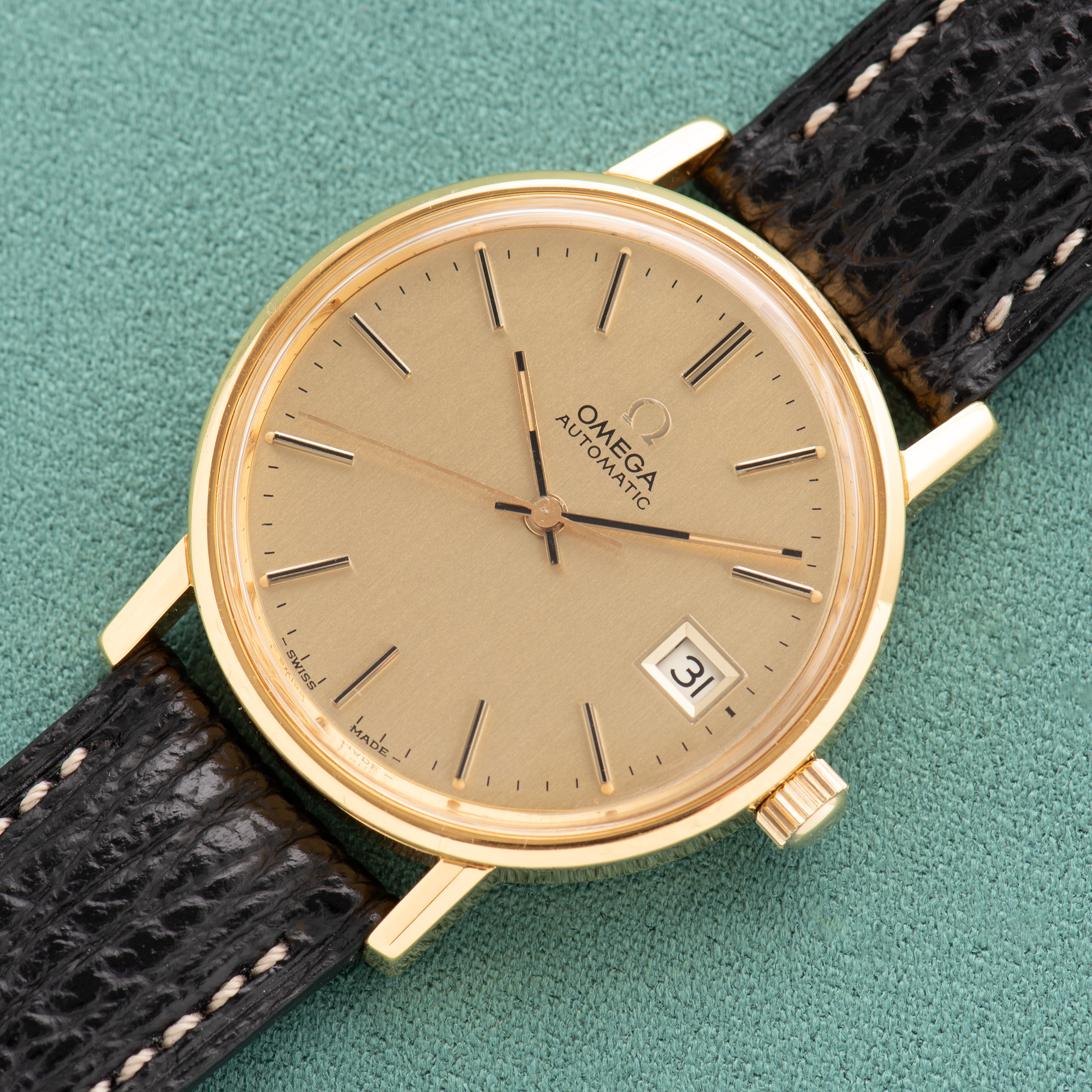 View of Omega Automatic Date Ref 166.0202 from 1975