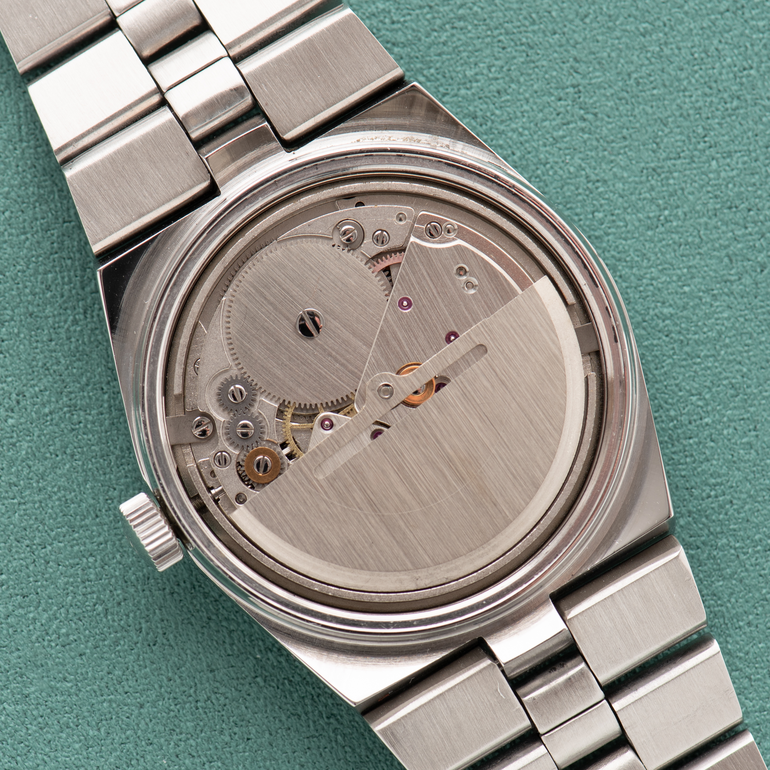 View of Tissot Swiss Automatic PR526 GL Green/Silver Dial Ref 64005 15 0198