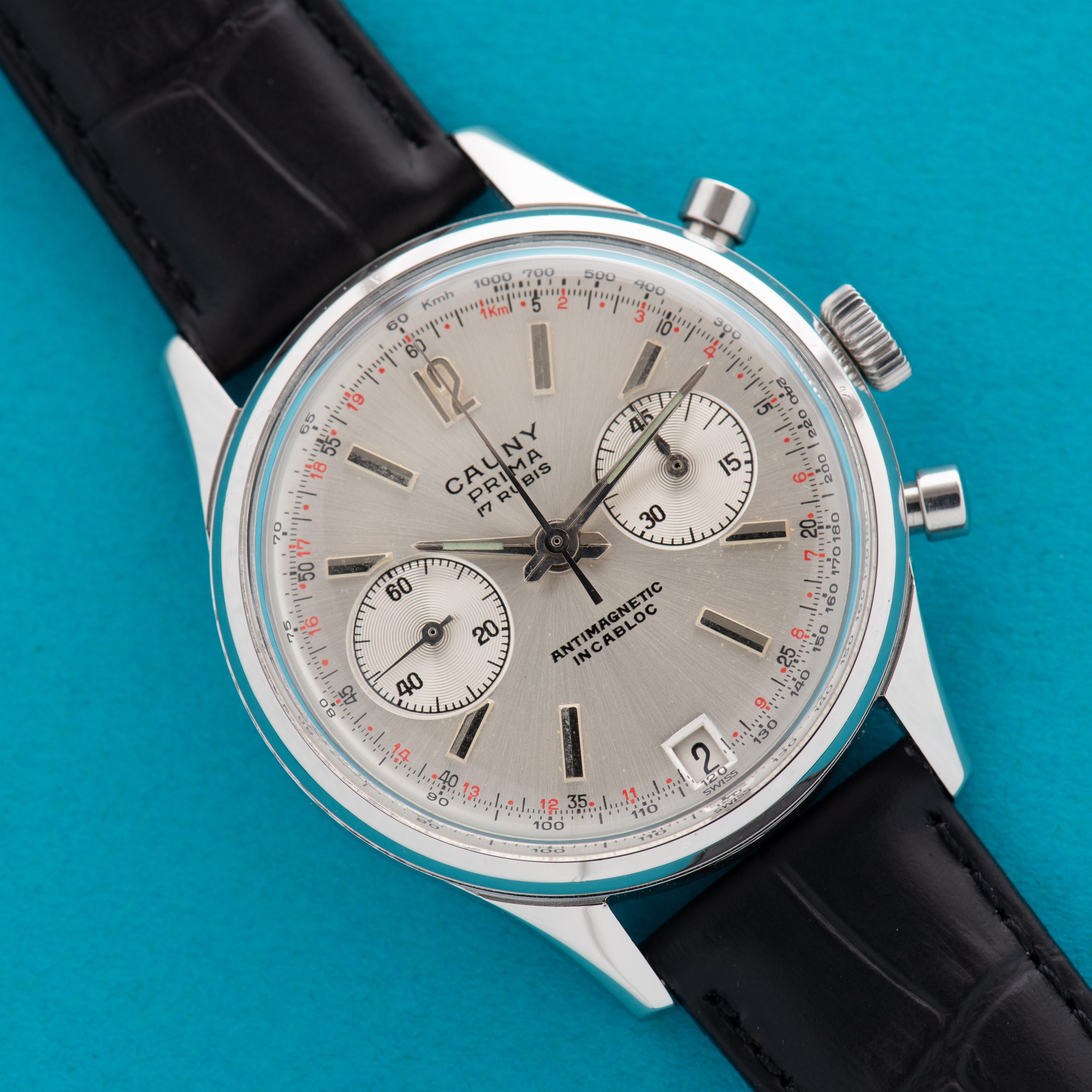 View of Cauny Prima 17rubis Chronographe Landeron 187