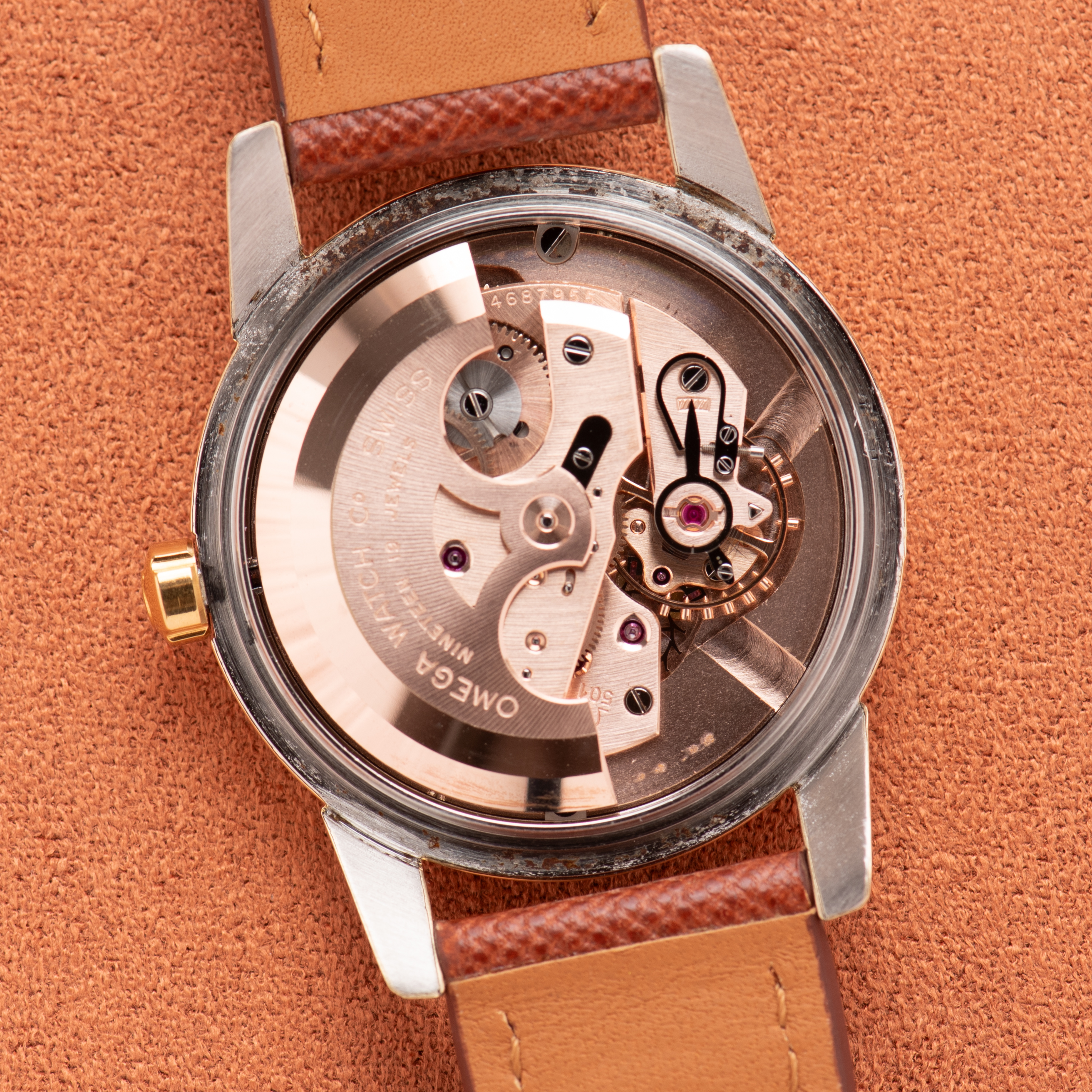 Zicht op Omega Automatic Seamaster réf 2846-3 SC cal 501 from 1954