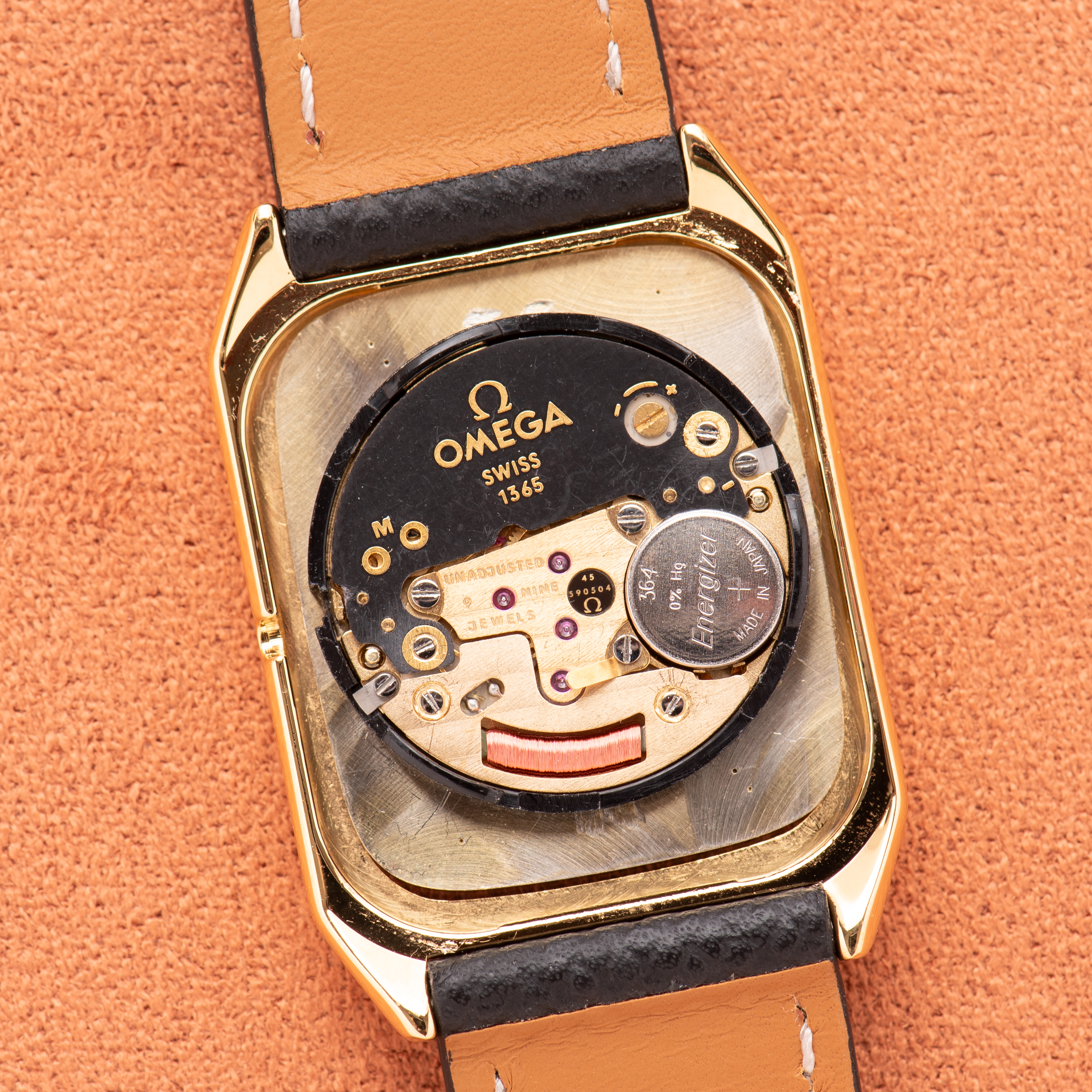 View of Omega De Ville Quartz Breguet Dial Réf 191.01261 from 1982