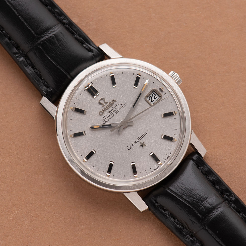 Thumbnail: Omega Automatic Chronometer Constellation réf 168.018 Tapisserie Dial Silver