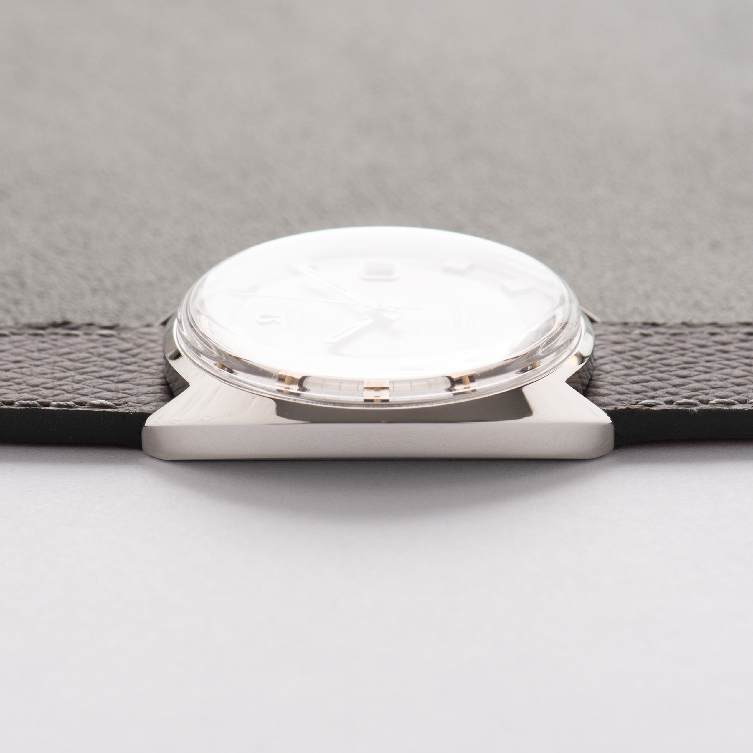 View of Omega Automatic Seamaster Cosmic Grey Dial Ref 166.026 cal 565 from 1968