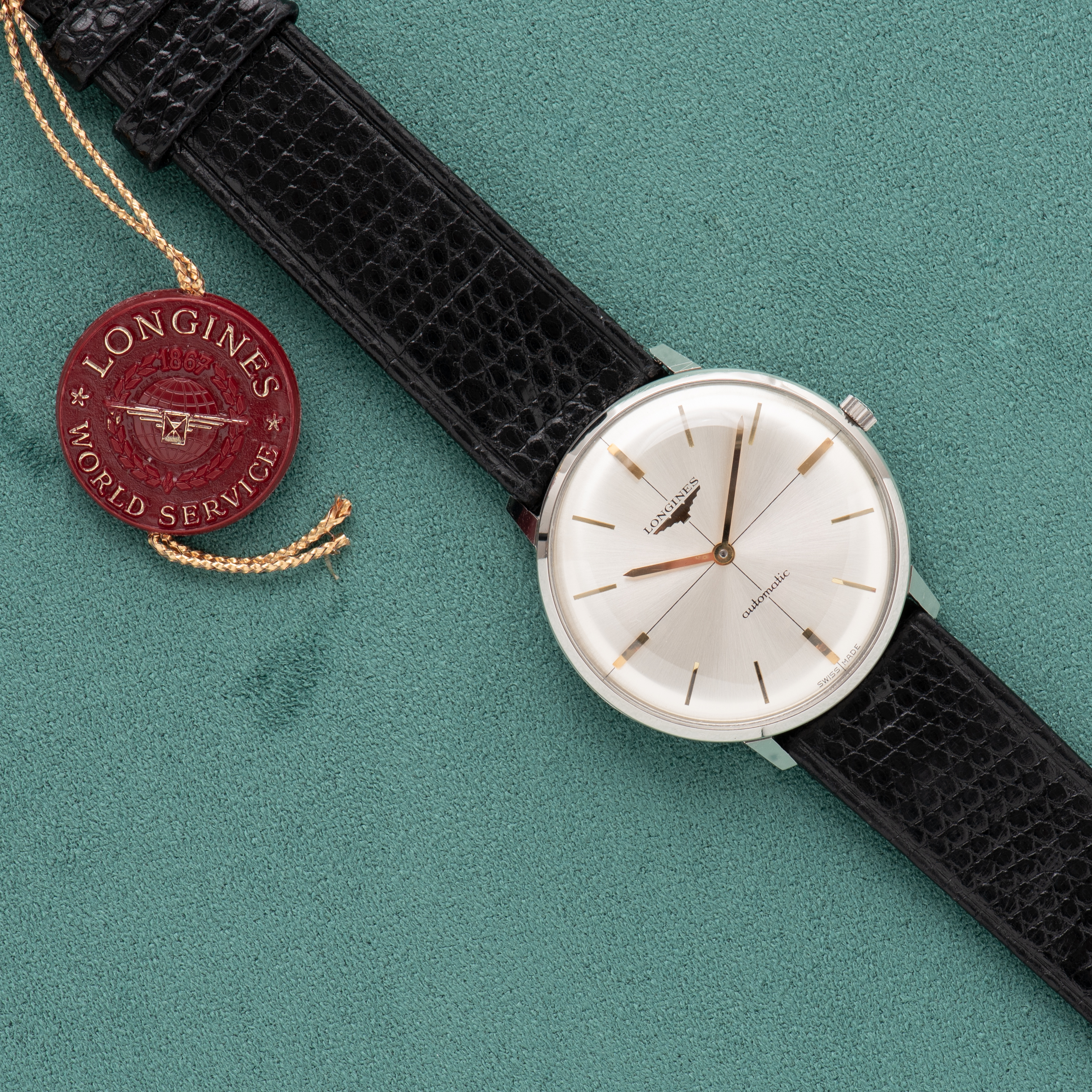 Vue de Longines Automatic "Crosshair" cal 350 réf 7496-1 New Old Stock from 1970