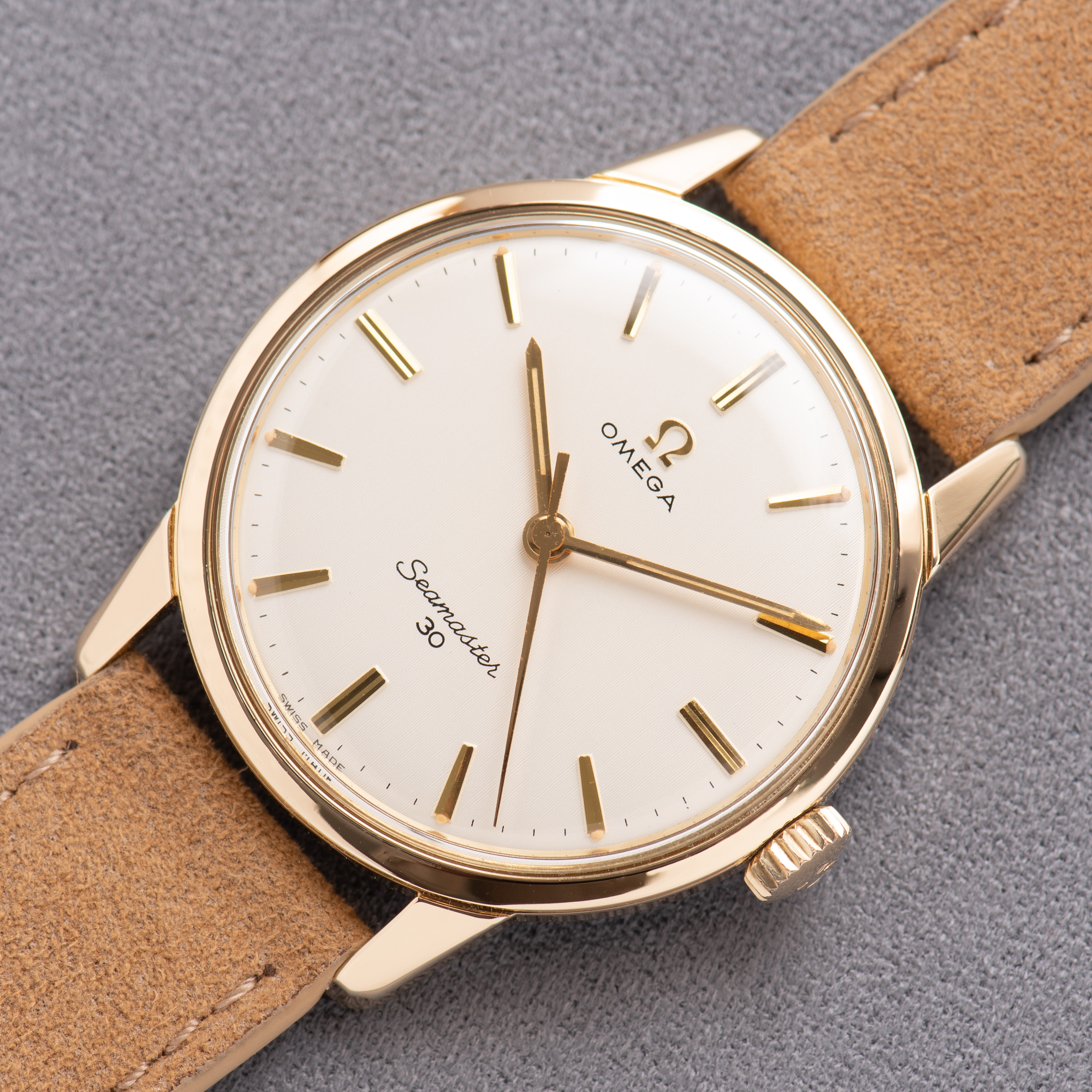 Vue de Omega Seamaster 30 "Linen Dial" GoldPlated LIKE NEW from 1963 Réf 135.007
