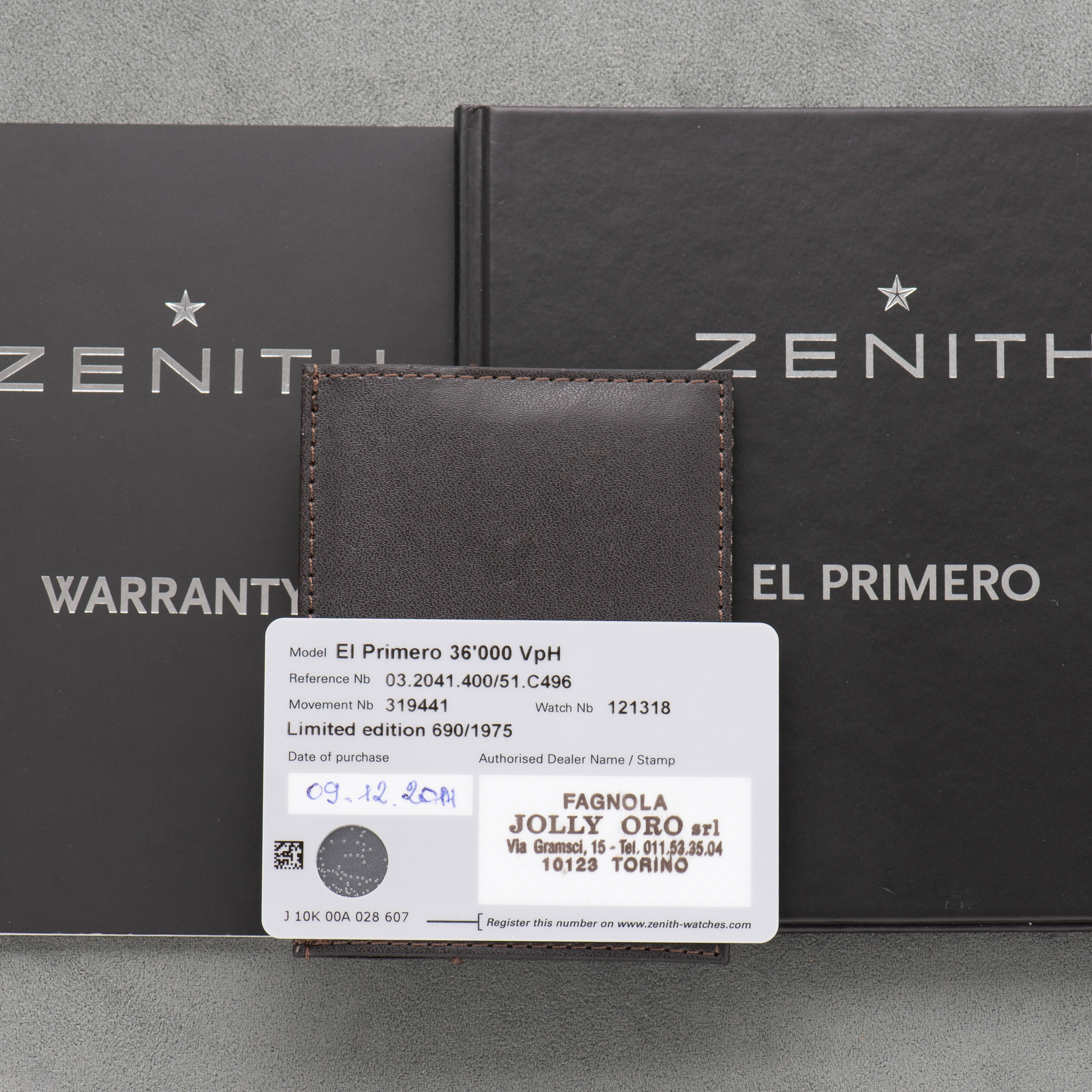 Zicht op Zenith El Primero 36'000 VpH Edition Limited "Charles Vermot" 690/1975 vanaf 2014