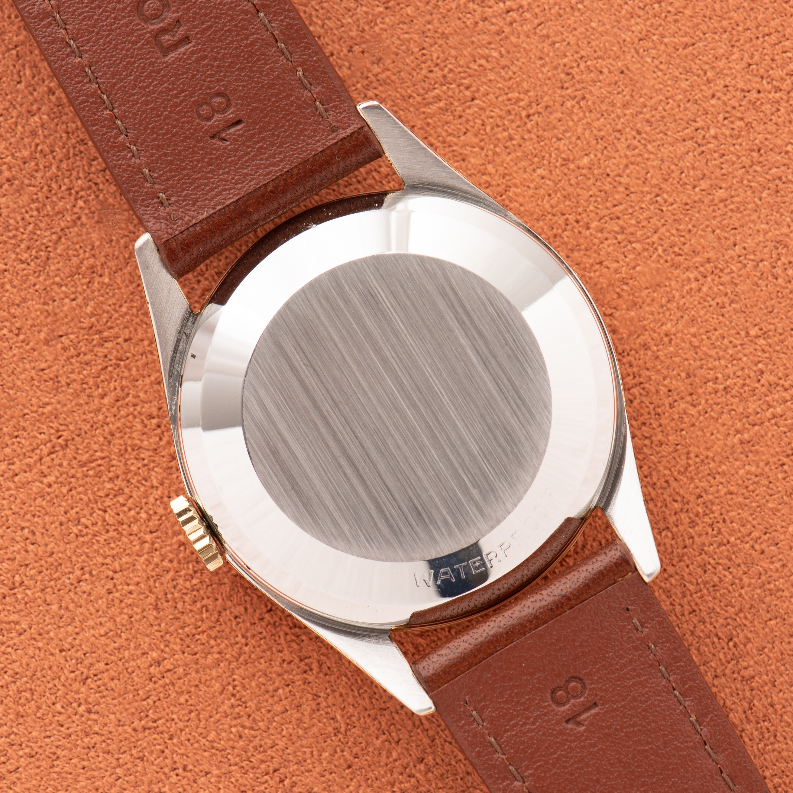 View of Omega Automatic Seamaster Patina Dial Réf 2802-9 SC cal 471 from 1956