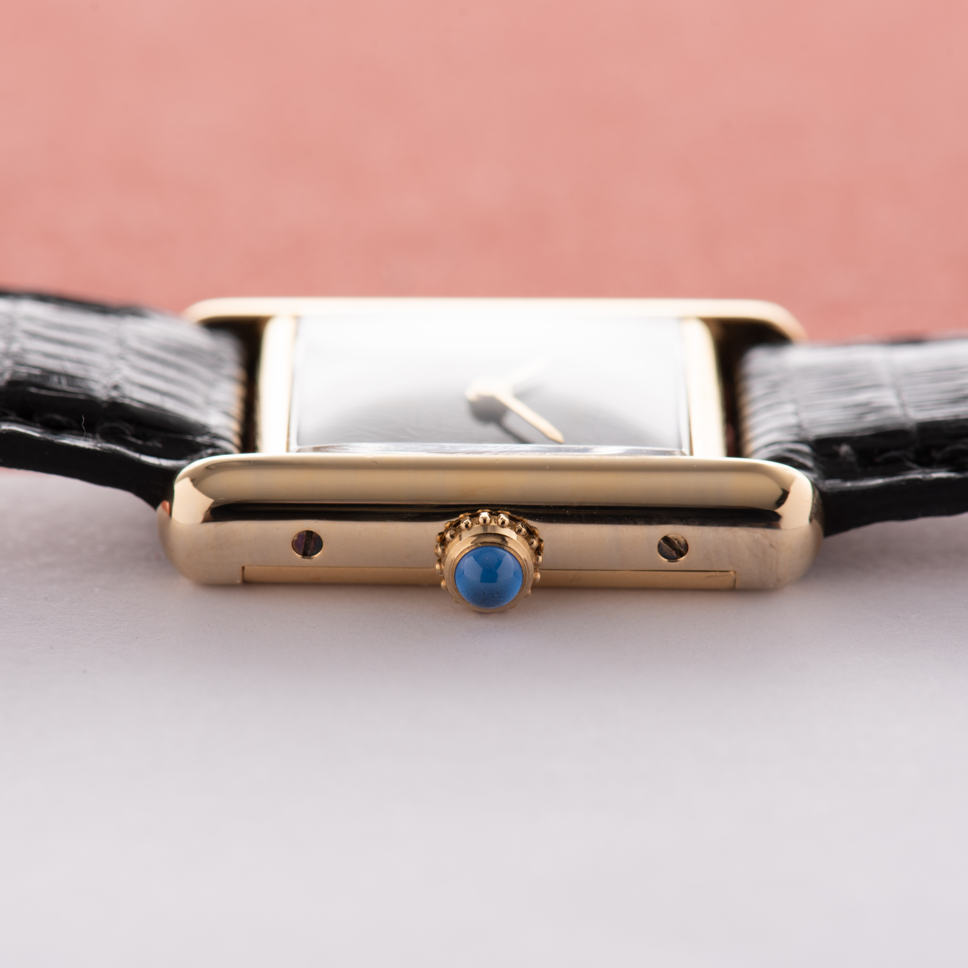 Vue de Cartier Must de Tank de Must Vermeil PM Onyx Black Spider Dial