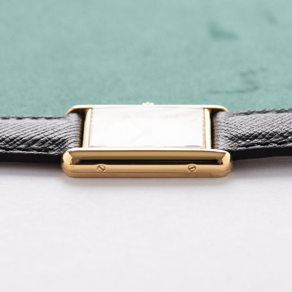Thumbnail: Cartier Tank De Must Vermeil GM Lemon Roman dial Réf 590005 from 1980-90