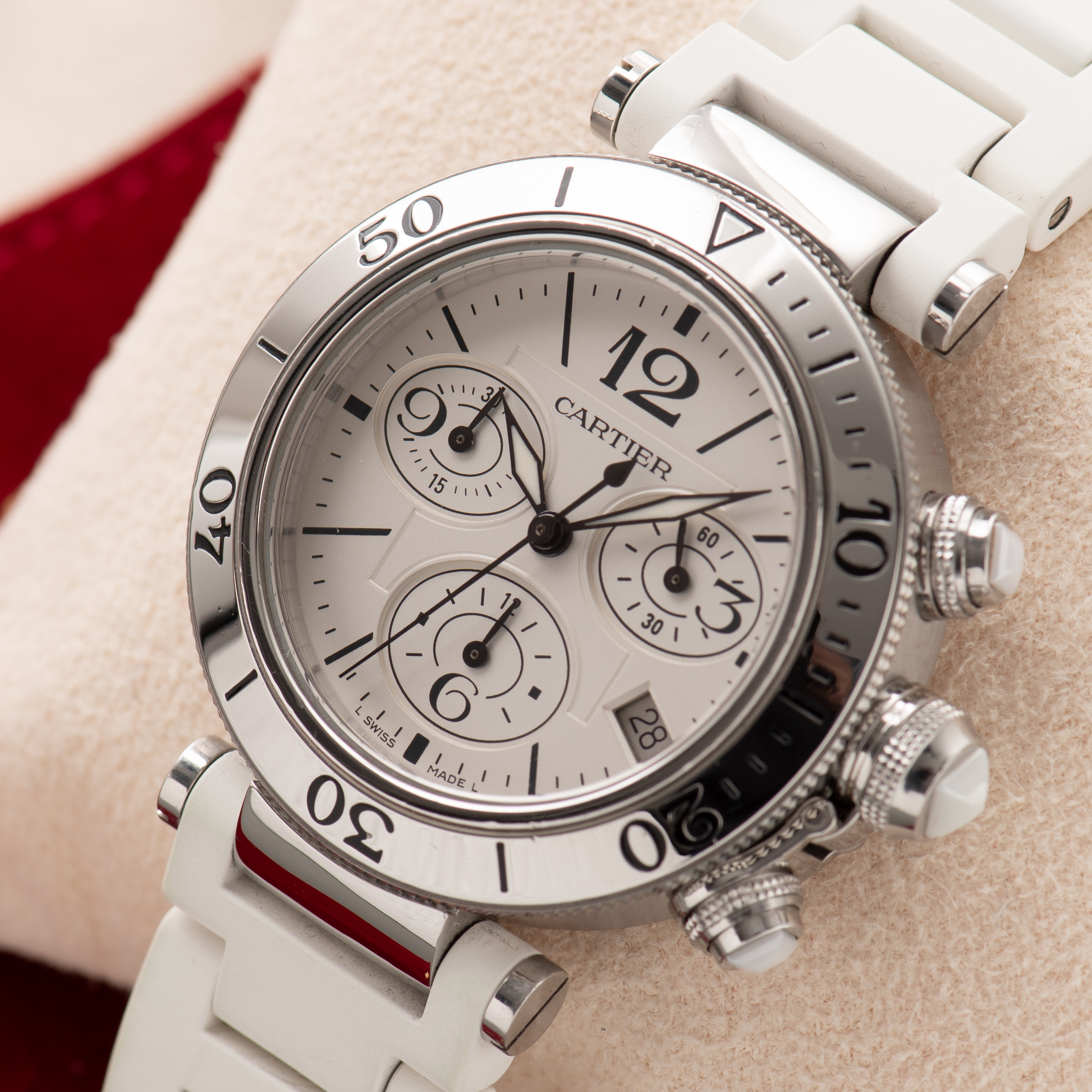 Vue de Cartier Pasha Seatimer Chronograph Réf 3129