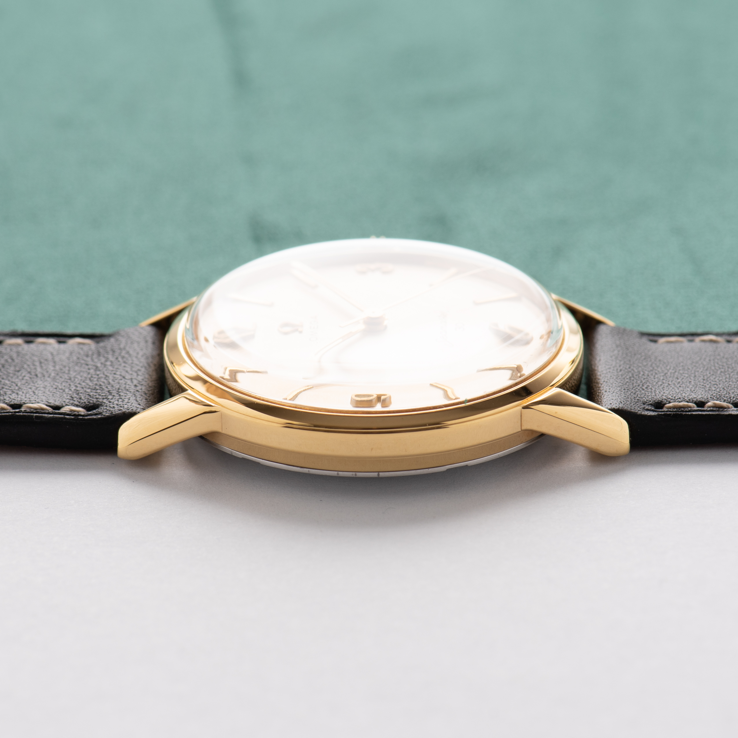 View of Omega Seamaster 30 Skate Dial GoldPlated from 1962 Ref 135.003