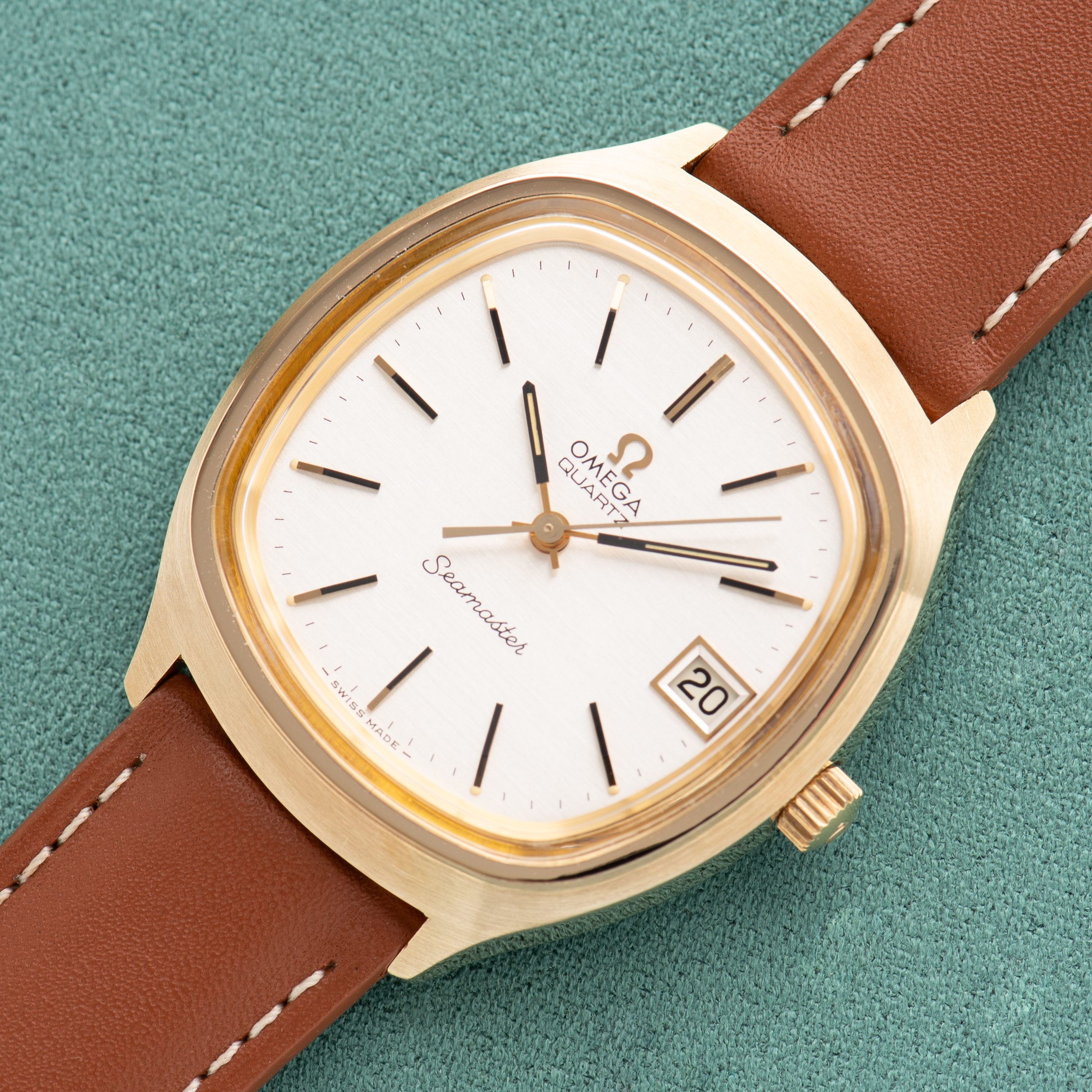 Zicht op Omega Quartz Seamaster ref 196.0073 cal 1315 vanaf 1977