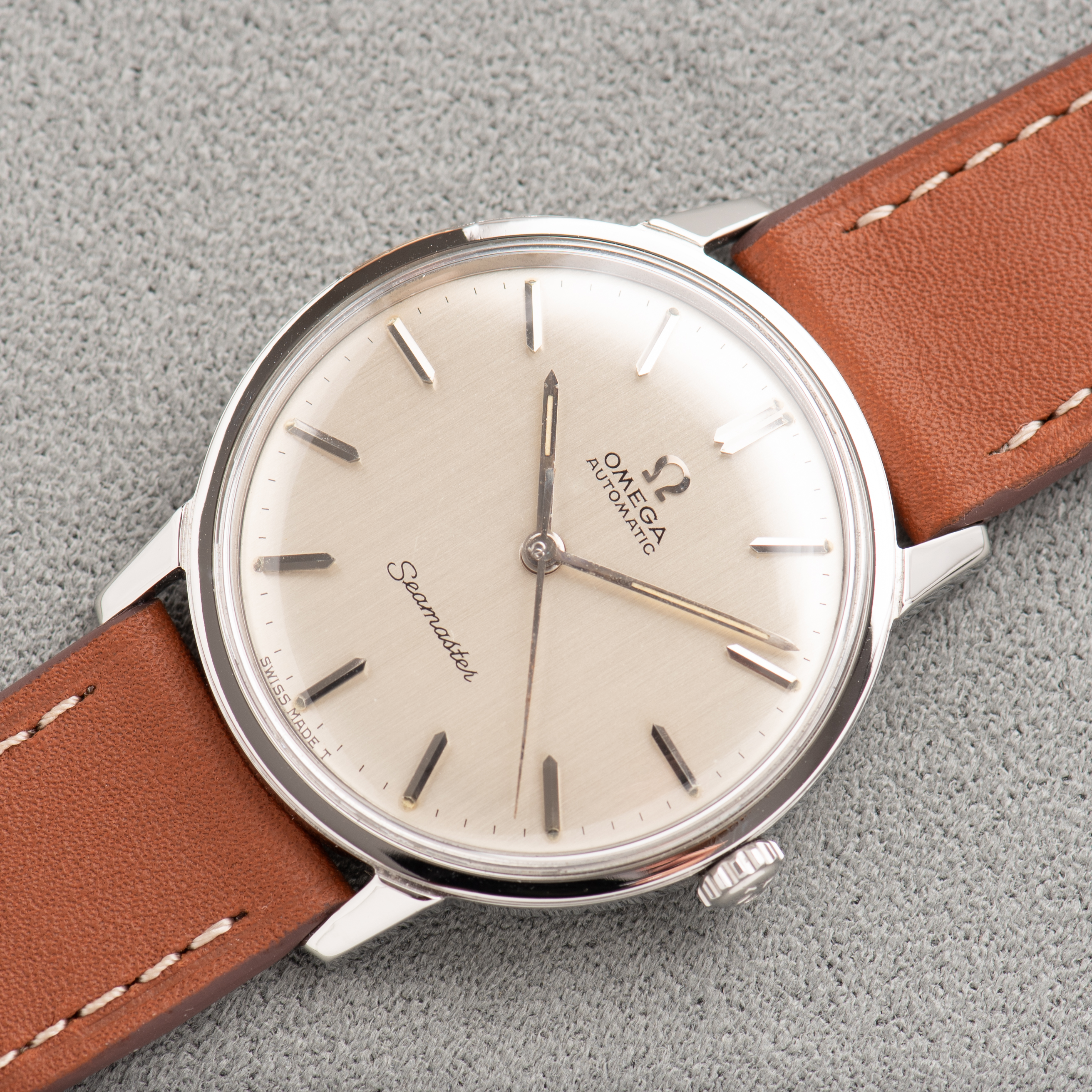 View of Omega Seamaster Automatic Silver Dial – Ref. 165.002 – 1963