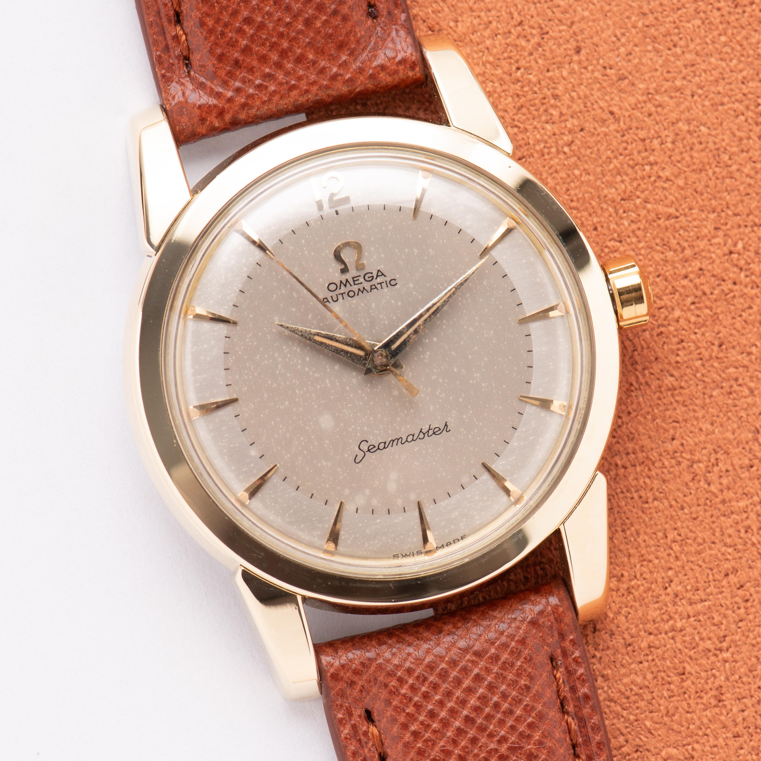 Zicht op Omega Automatic Seamaster réf 2846-3 SC cal 501 from 1954