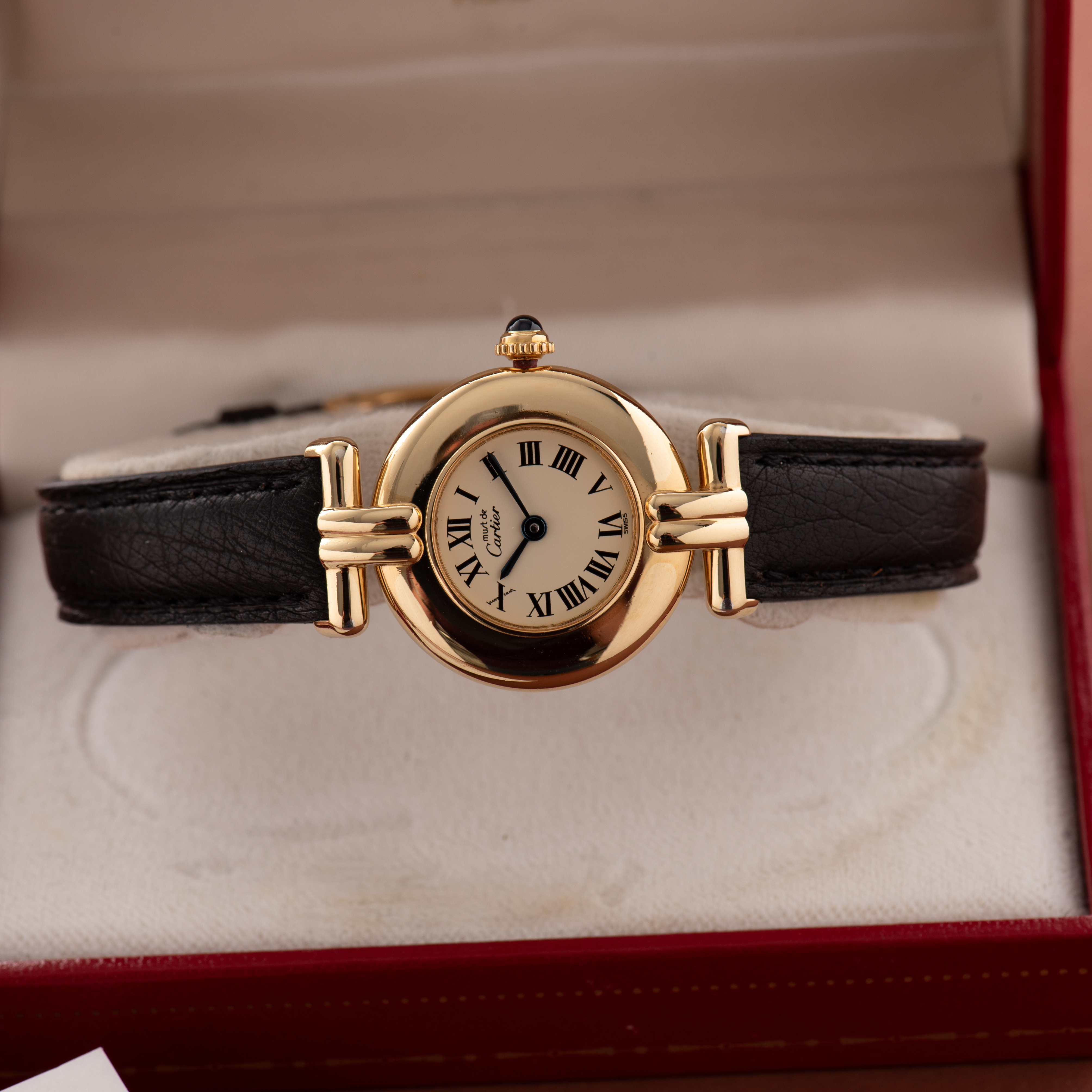 View of Cartier Must de Colisée Roman dial Quartz cal 90 Full Set from 1987