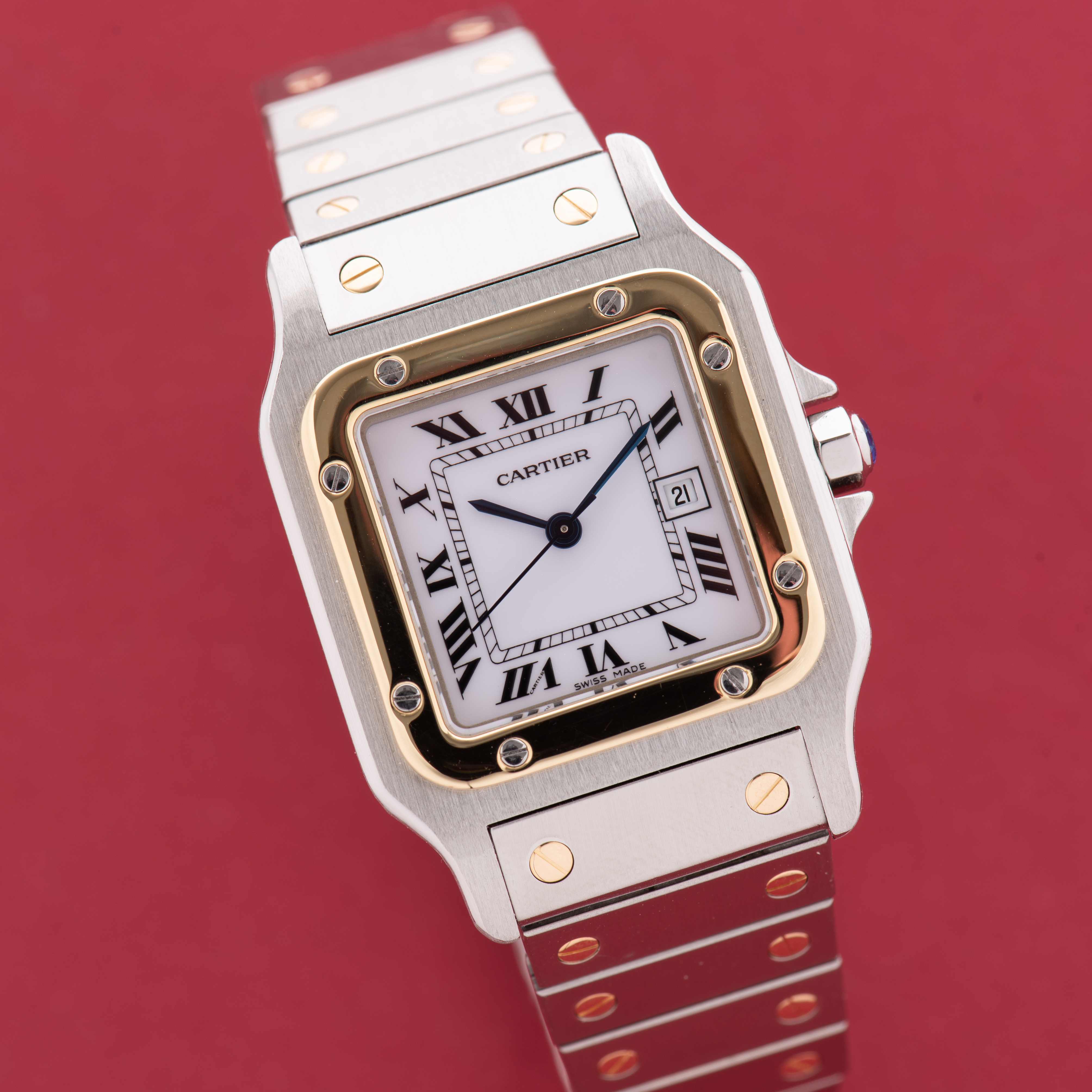 Vue de Cartier Santos Galbée or/acier réf 2961