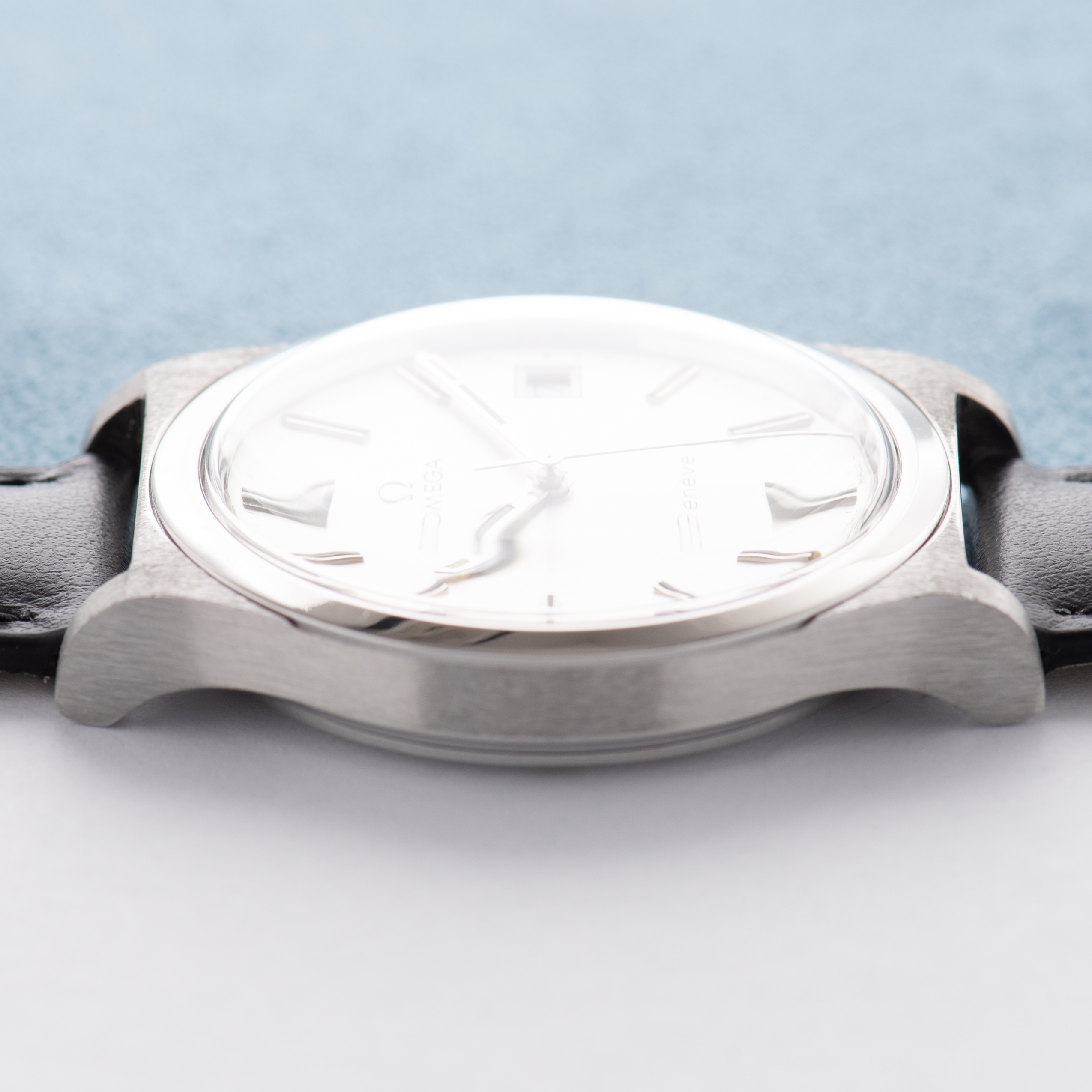 View of Omega Geneva Mechanical Date Cal 1030 Ref 136.0102 from 1974