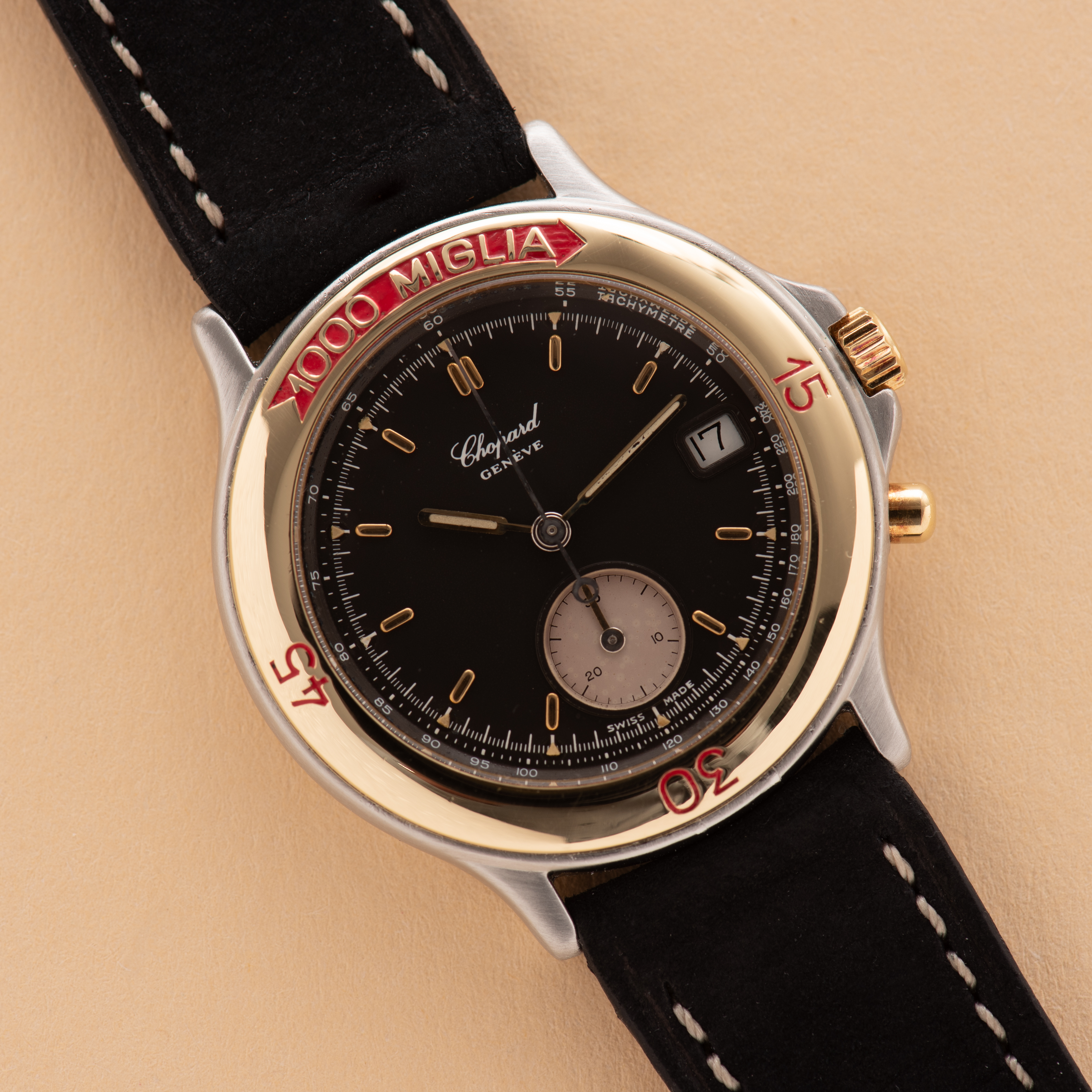 Zicht op Chopard 1000 Miglia Gold/Staal ref 8142