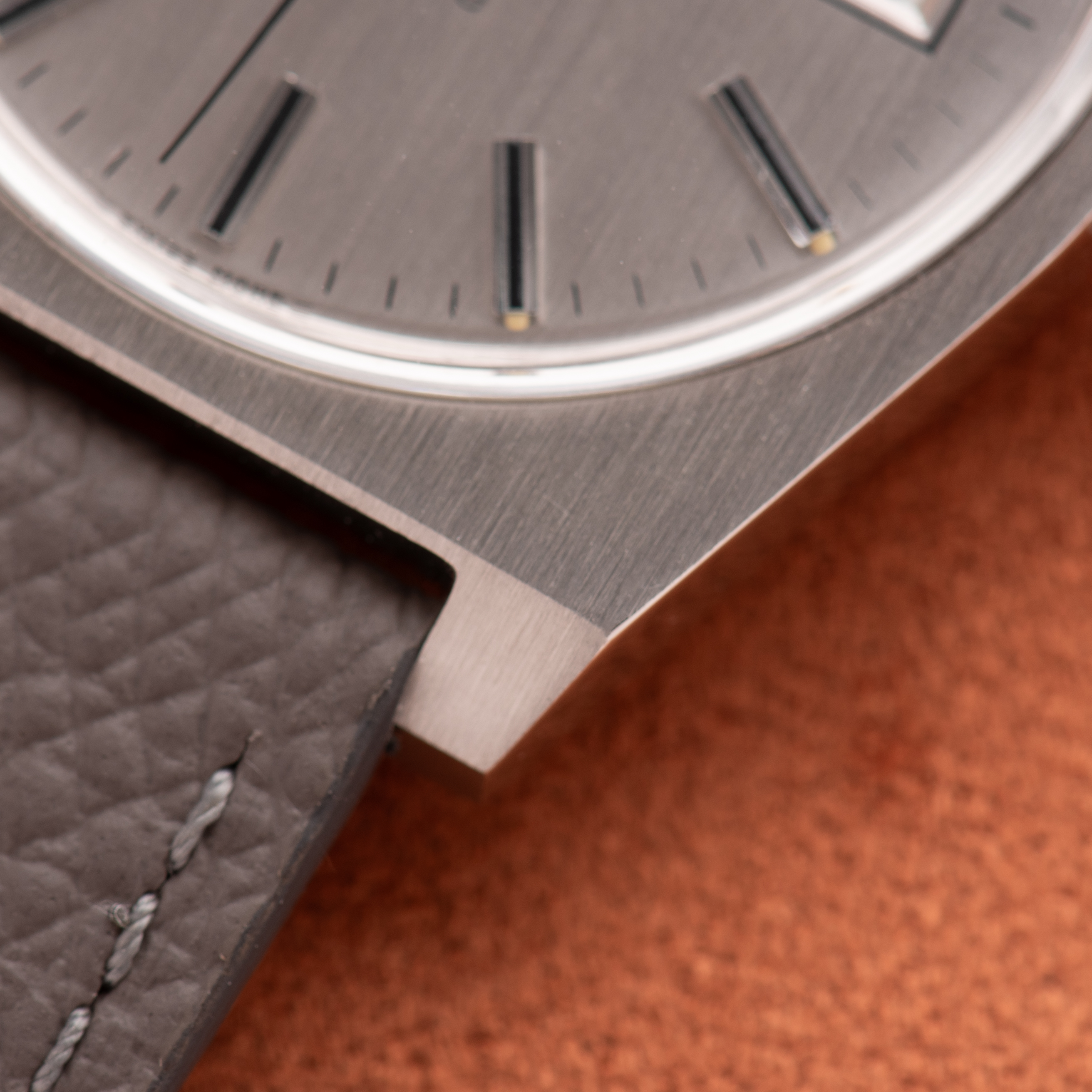 View of Omega Genève Automatic Date Silver Dial cal 1481 from 1973 Réf 166.0118