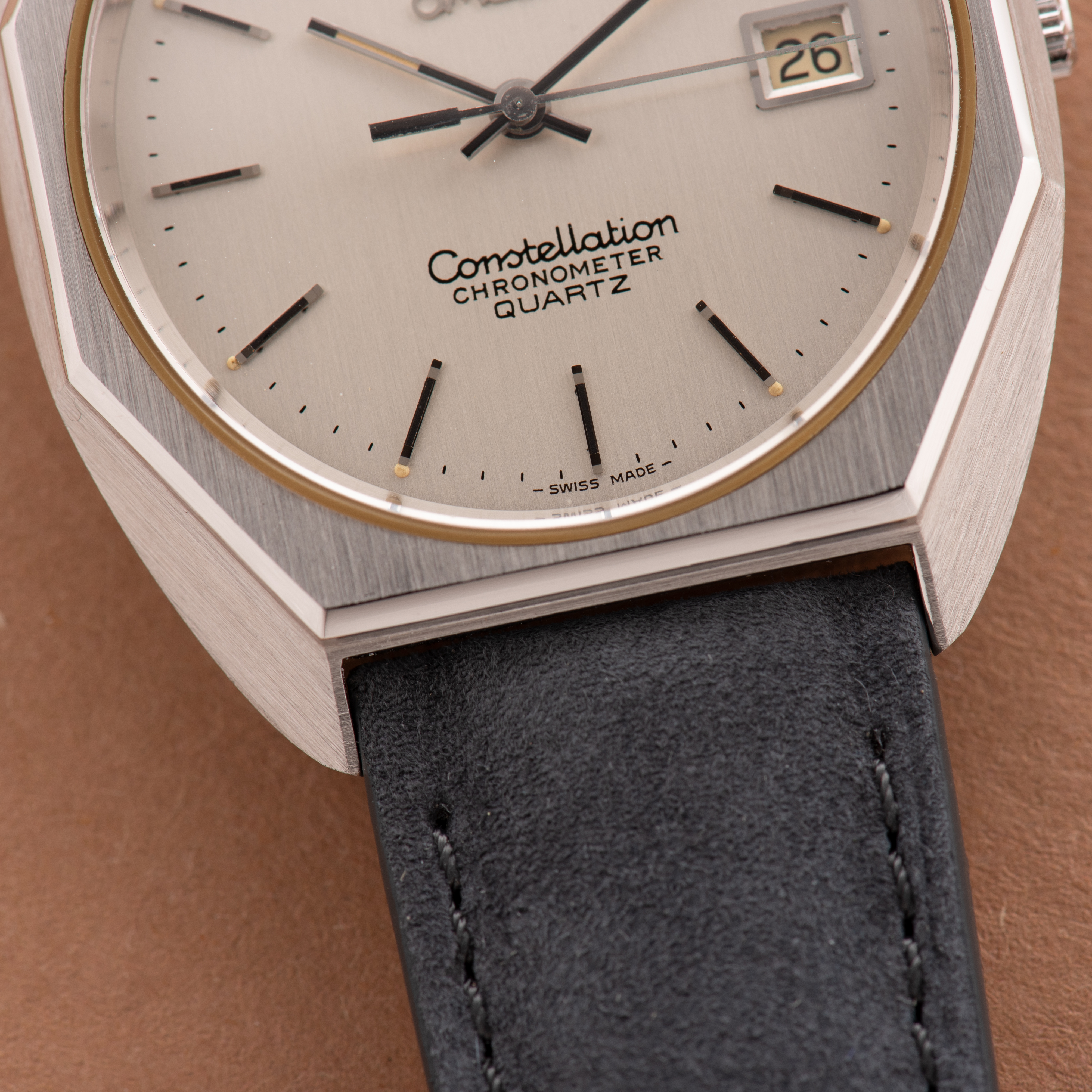 Zicht op Omega Constellation Chronometer Quartz vanaf 1977 Ref 198/114