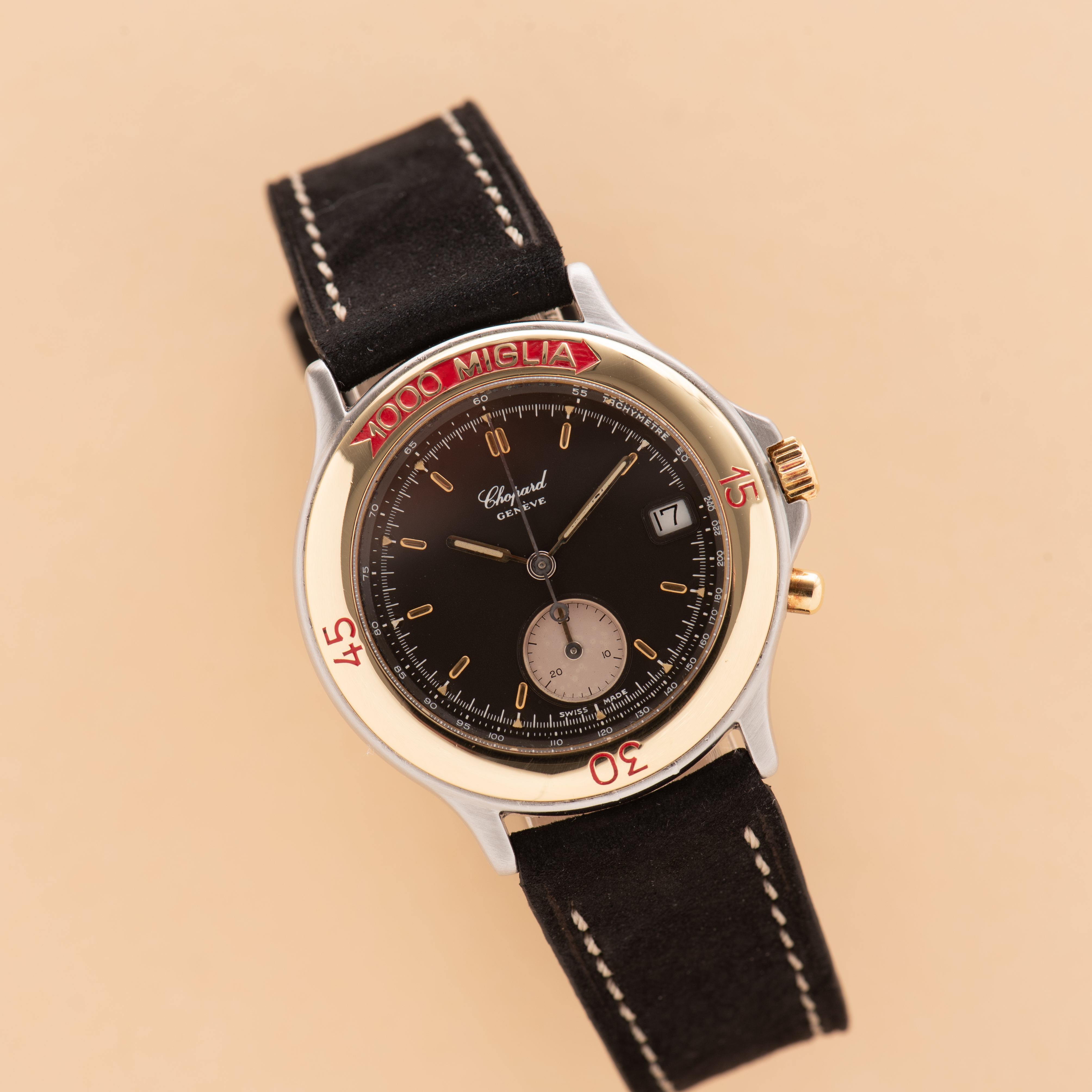 Zicht op Chopard 1000 Miglia Gold/Staal ref 8142