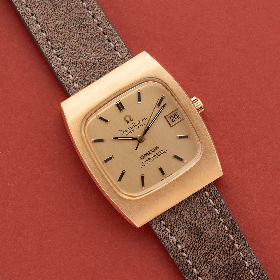 Thumbnail: Omega Constellation Chronometer Tv Case from 1971 réf 166.058-168.044