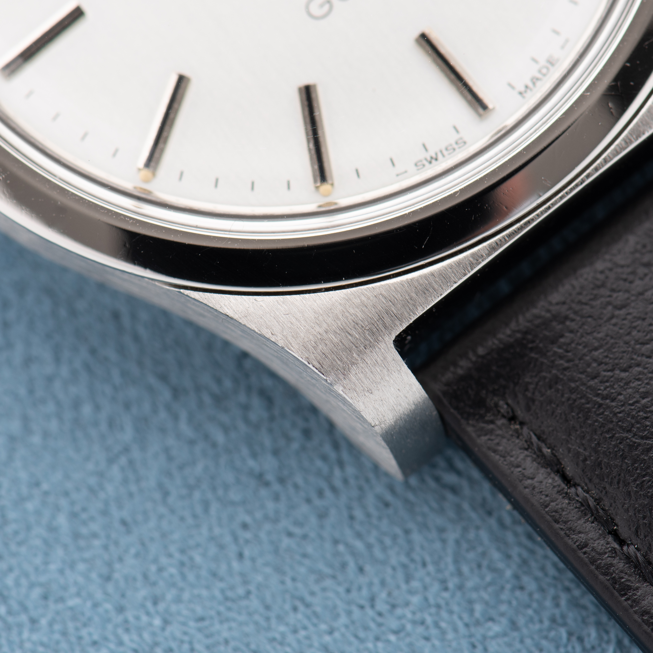 View of Omega Geneva Mechanical Date Cal 1030 Ref 136.0102 from 1974