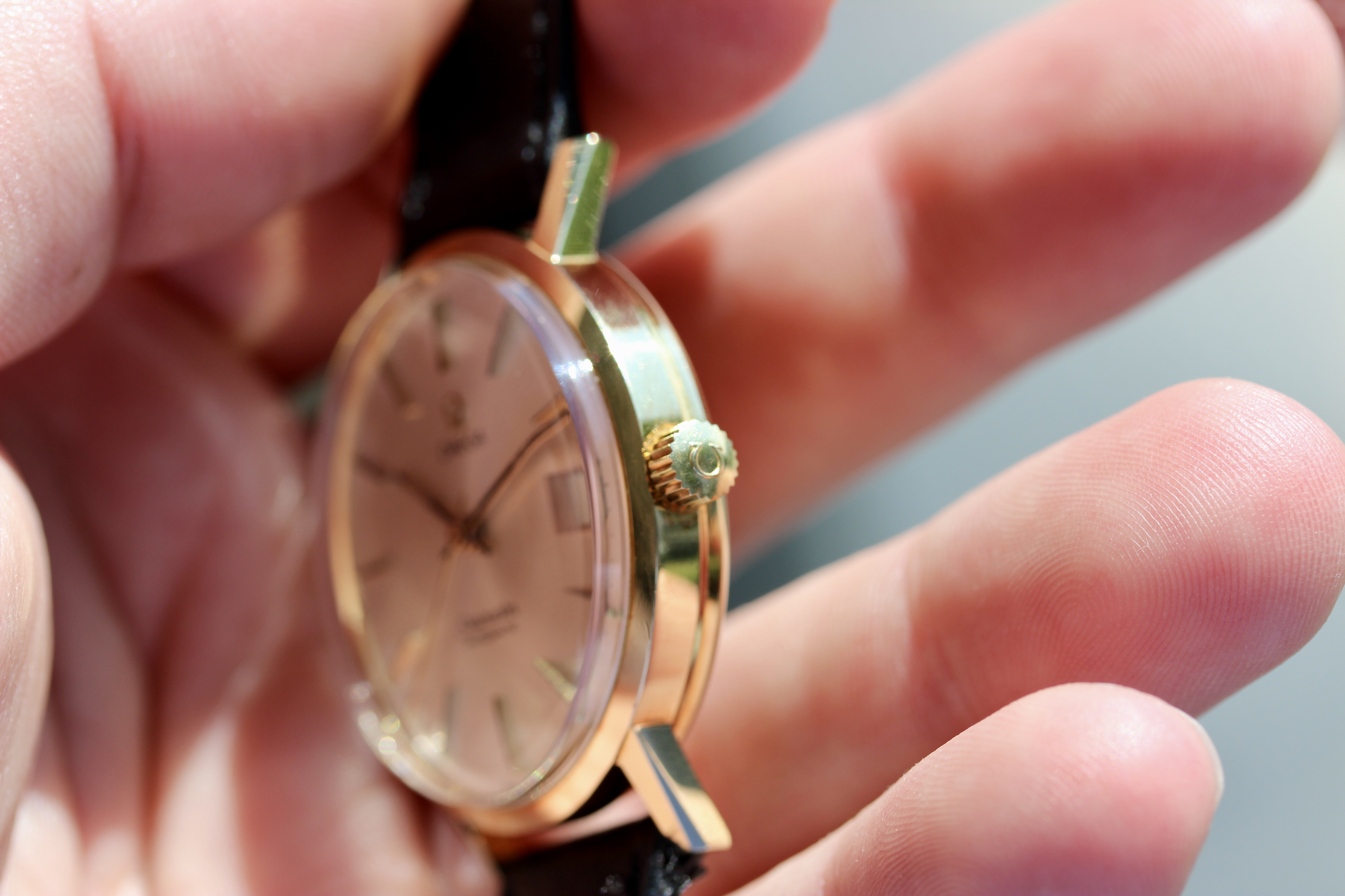 View of Omega Seamaster Automatic or 18k réf 166.0217 NOS FULL SET