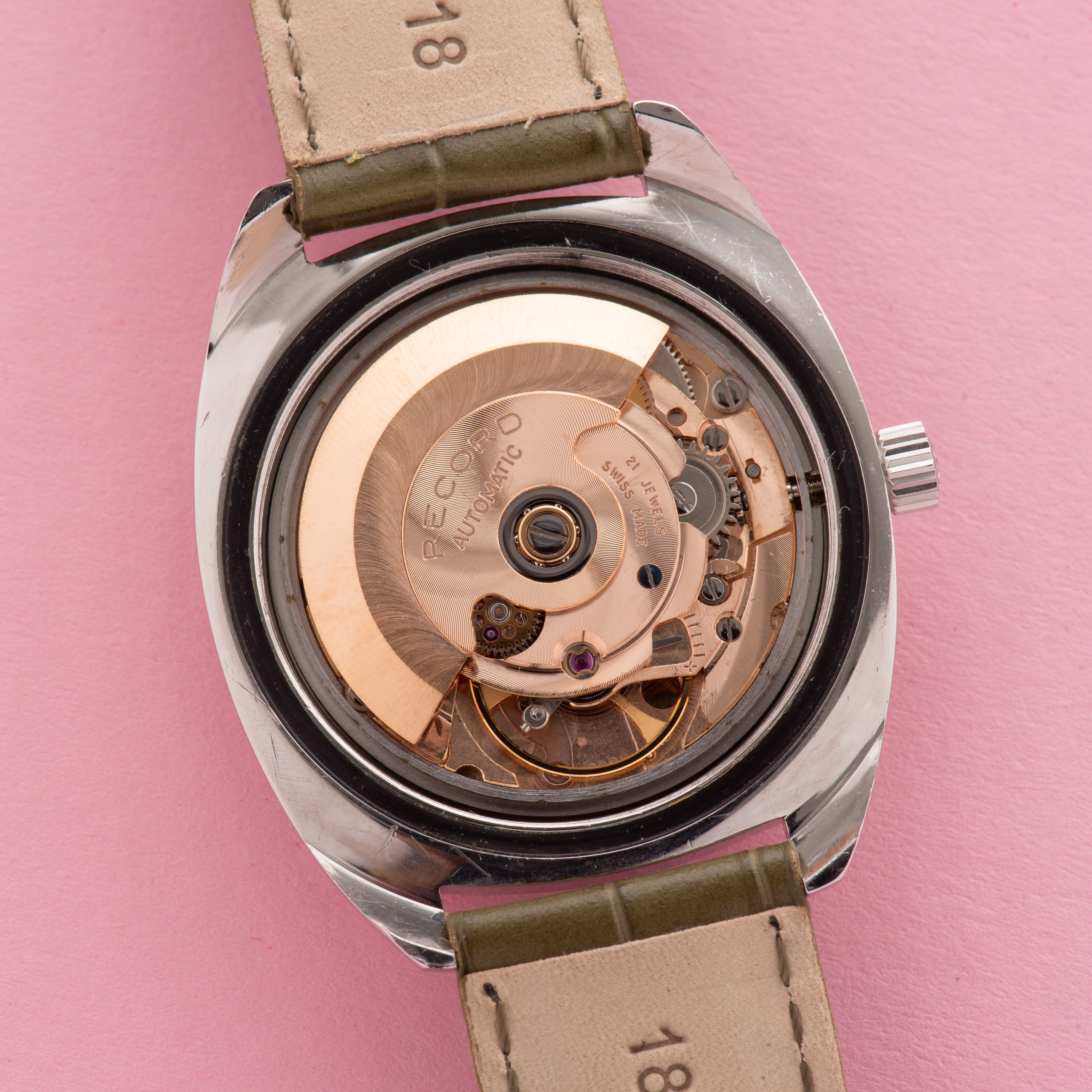 Vue de Longines Record Automatic ETA 2638 réf 504041