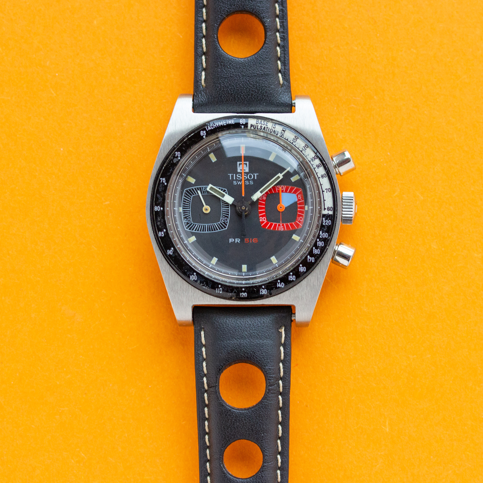 Vue de Tissot Swiss Chronographe PR 516 Lemania 872