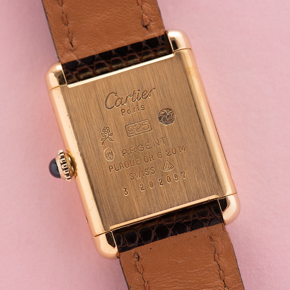 Thumbnail: Cartier Must de Tank Vermeil Roman dial from 1980-90