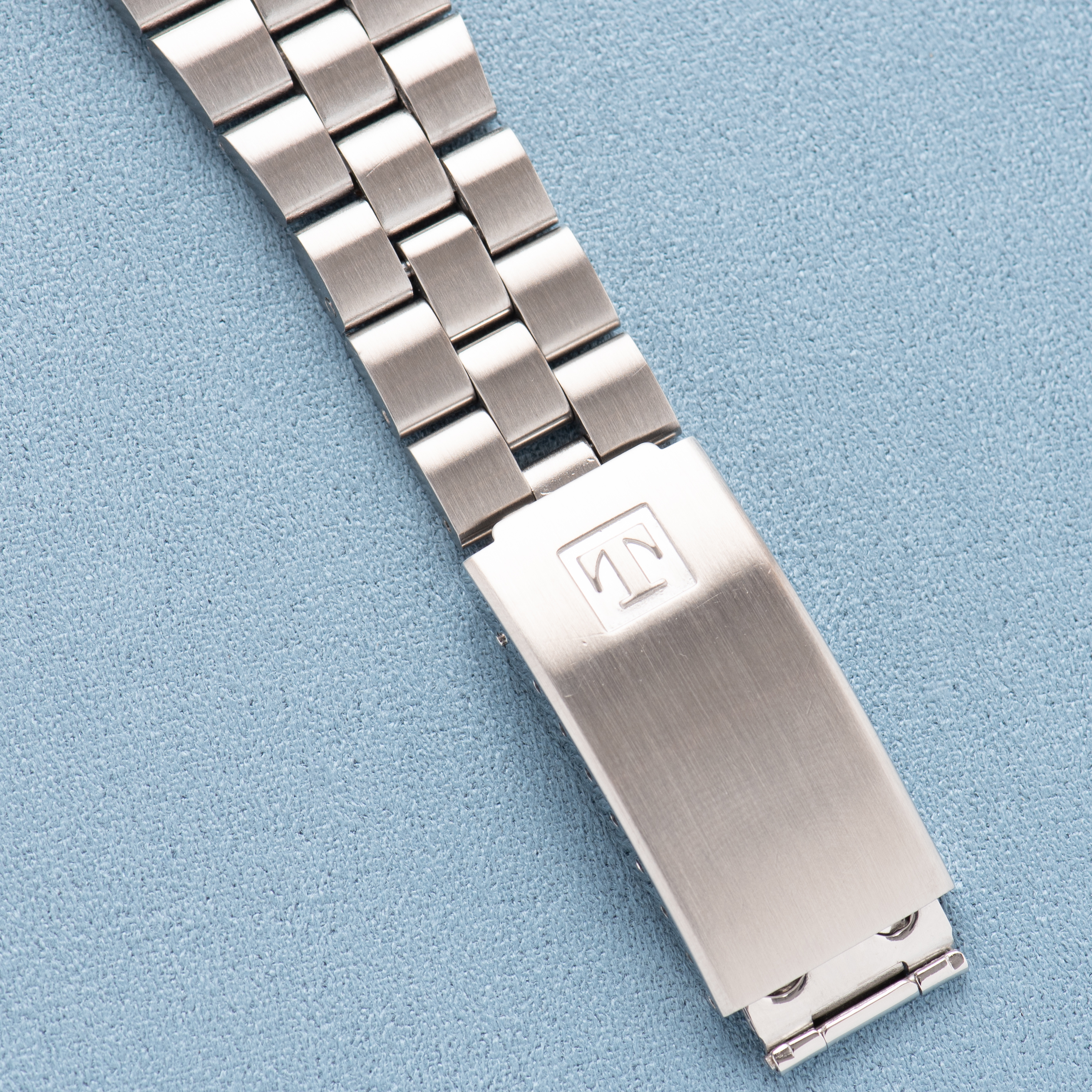 View of Tissot Automatic PR516 GL Blue dial Ref 44672-5X
