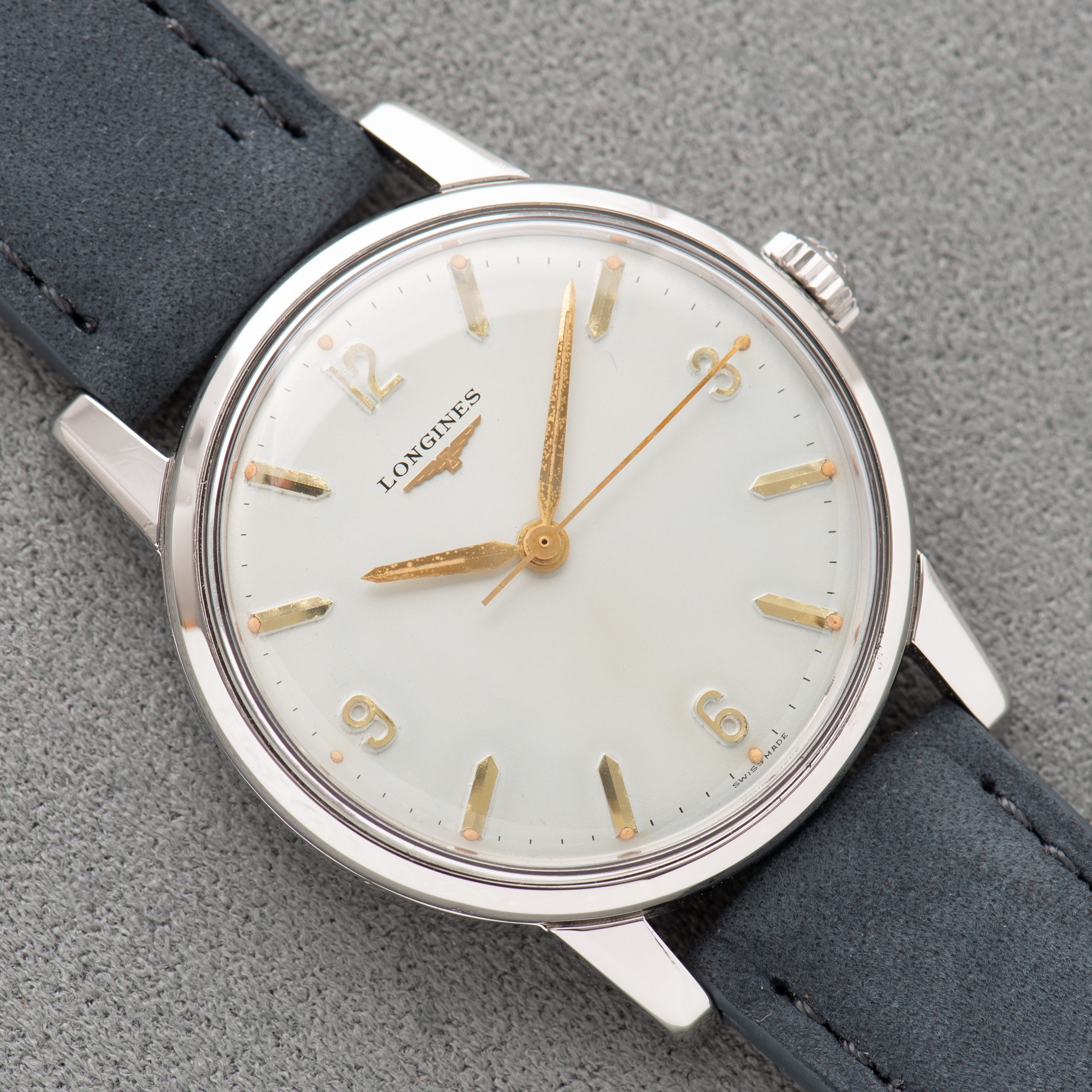 Zicht op Longines mécanique "Turquoise" Dial Dial réf 7177 1 787 cal 30LS