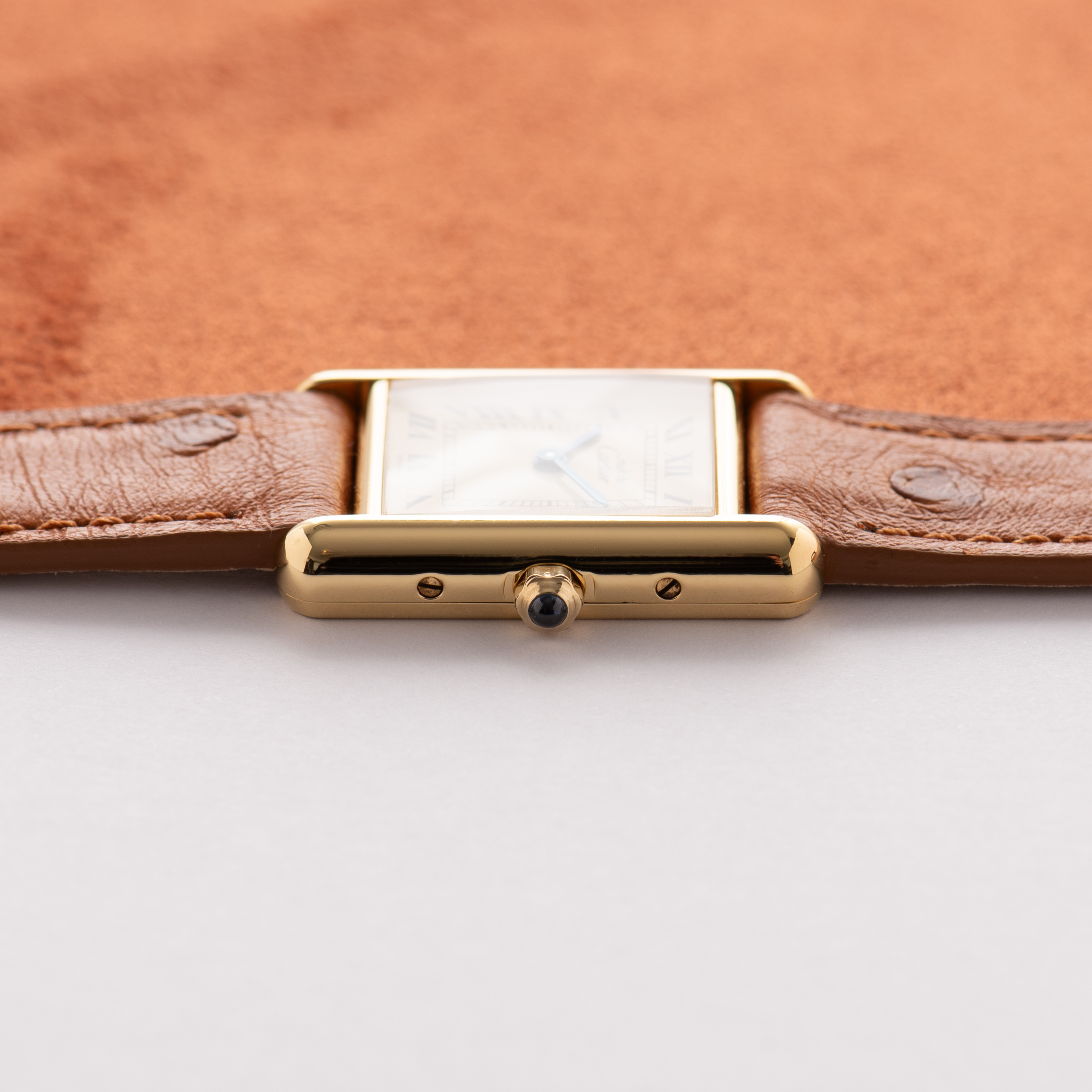 Vue de Cartier Must de Tank Vermeil Roman Lemon Dial from 1990