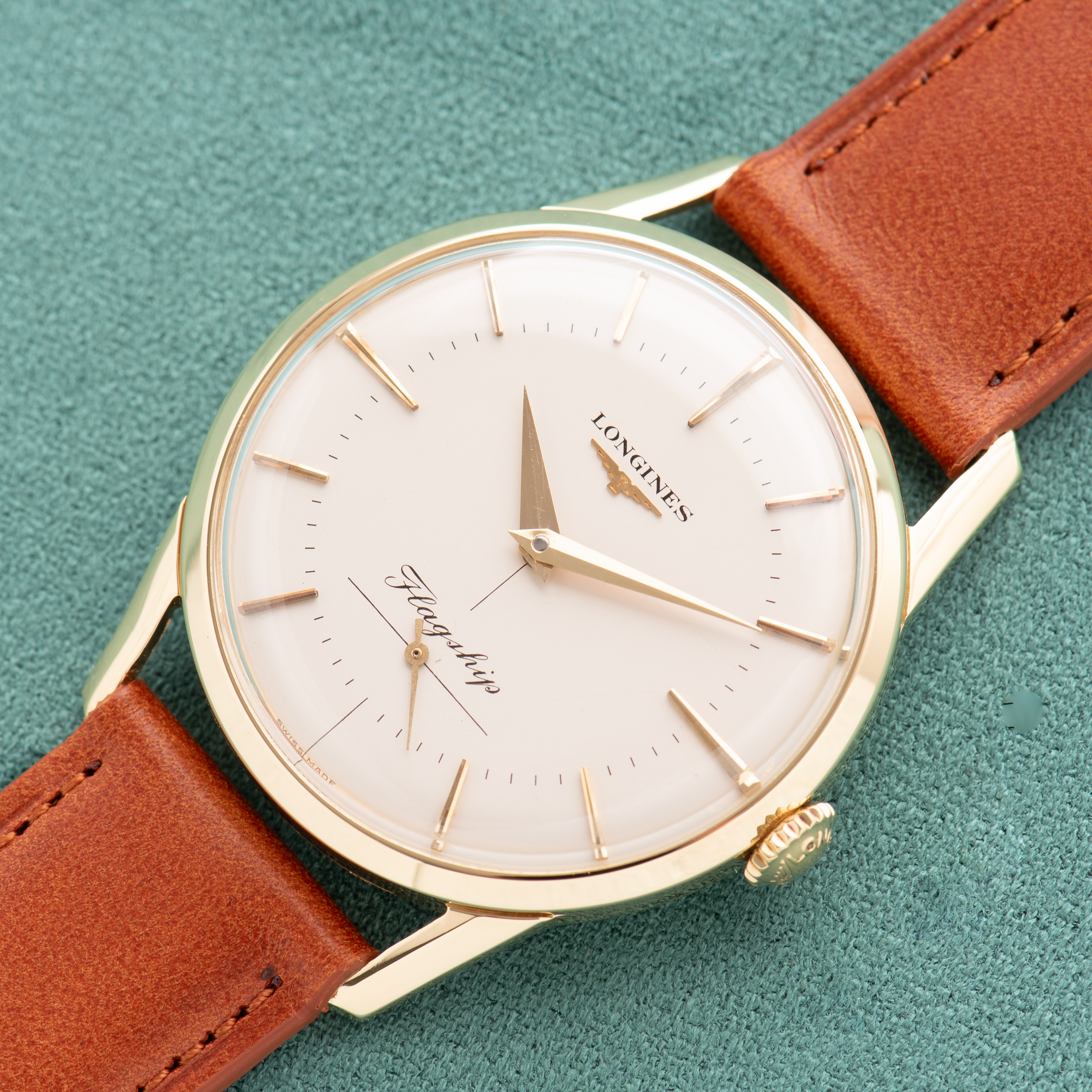 Zicht op Longines Flagship ref 401 Gold 18k 0,750 cal 30L + archiefextract