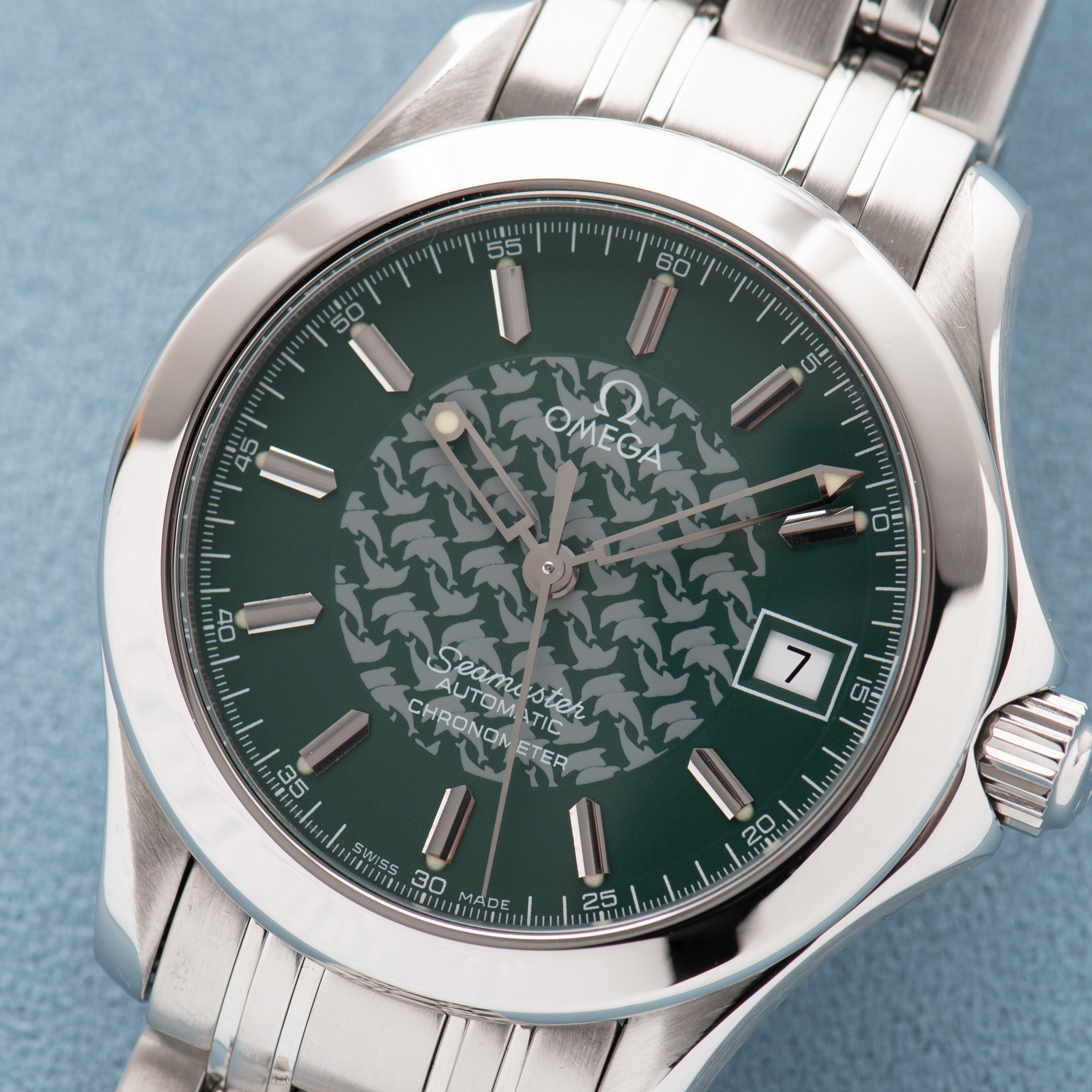 Vue de Omega Seamaster 120M Jacques Mayol Limited Edition 627/4500 Green Dial from 1999