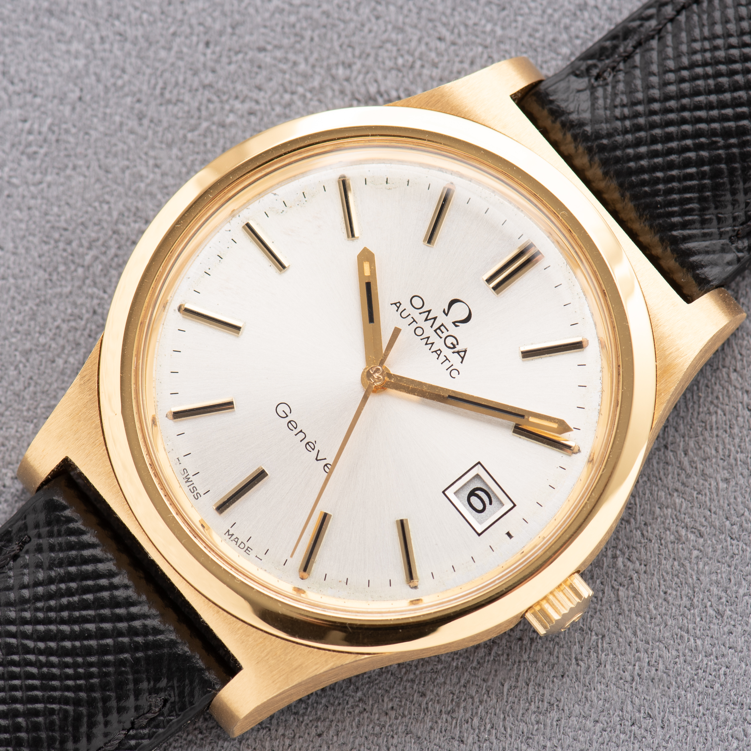 View of Omega Geneva Automatic Date Ref 166.0168 from 1973
