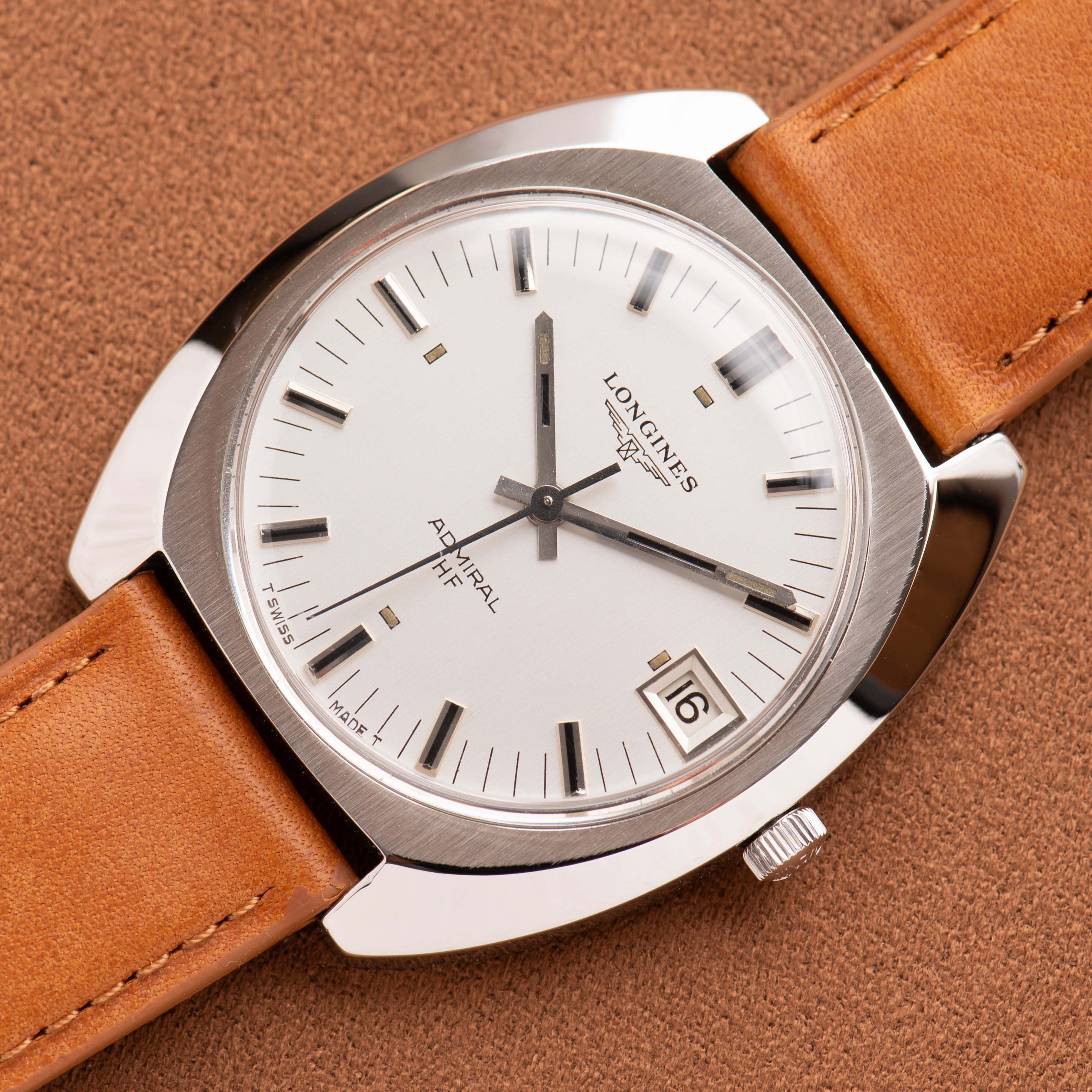 Vue de Longines Admiral HF Steel – Calibre 6952 – Réf. 2304-2 – Circa 1970-1980