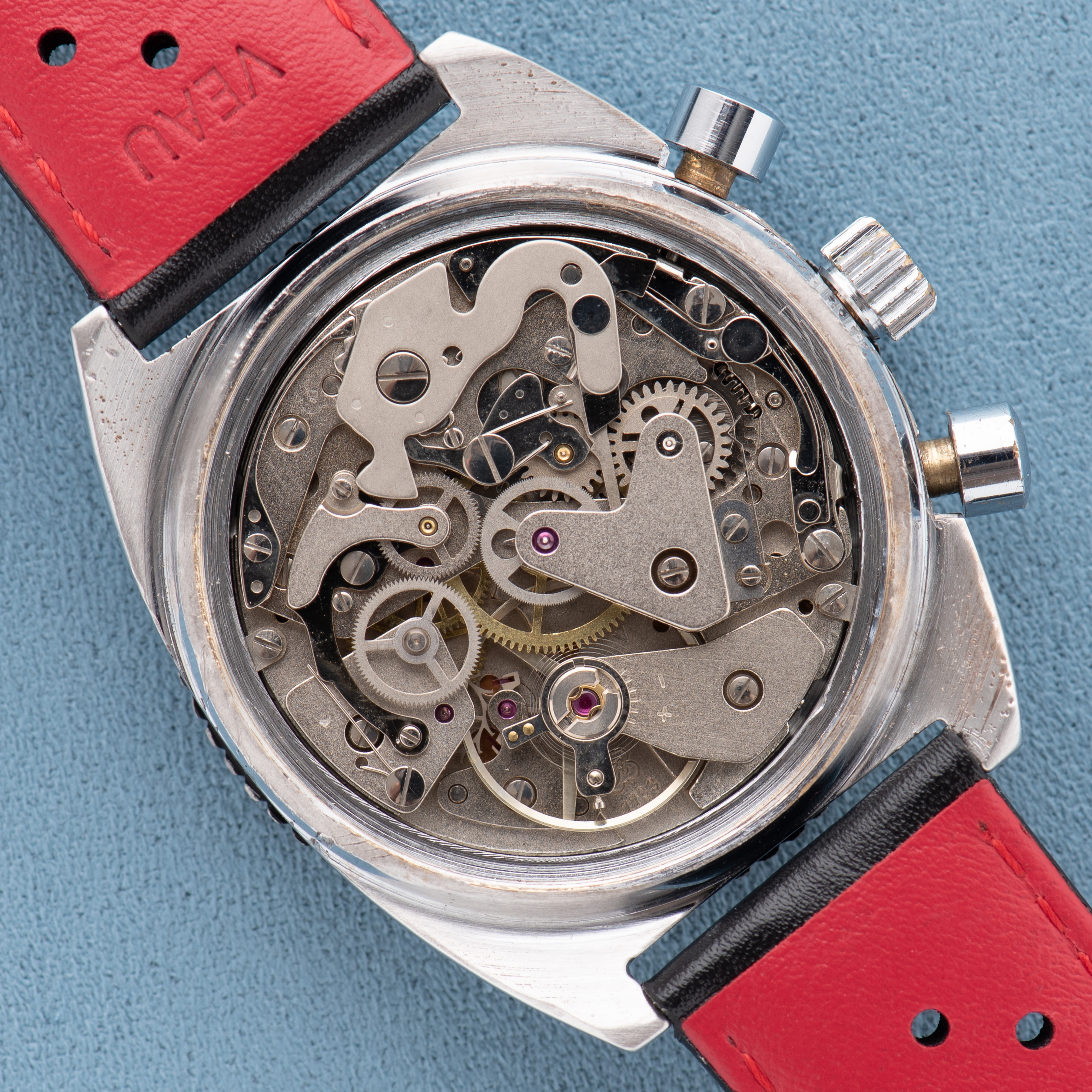 Zicht op Yunger Bresson "Yachtingraph" Chronograph Incabloc Valjoux 7733