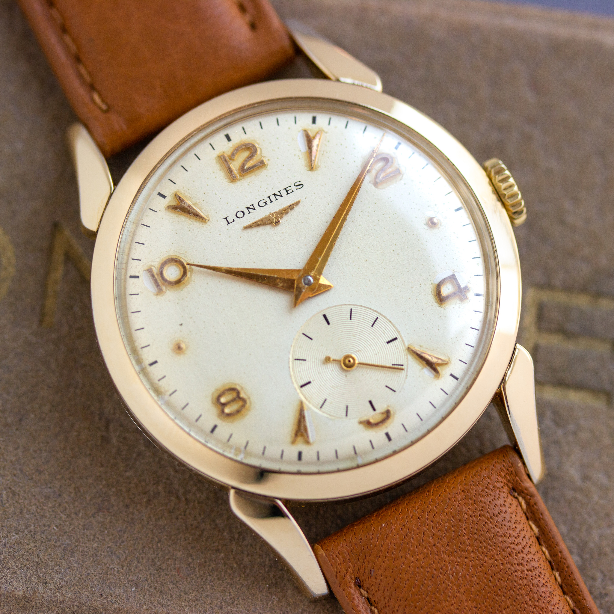 View of Longines mécanique petite seconde réf 6416-2 104 cal 1268z