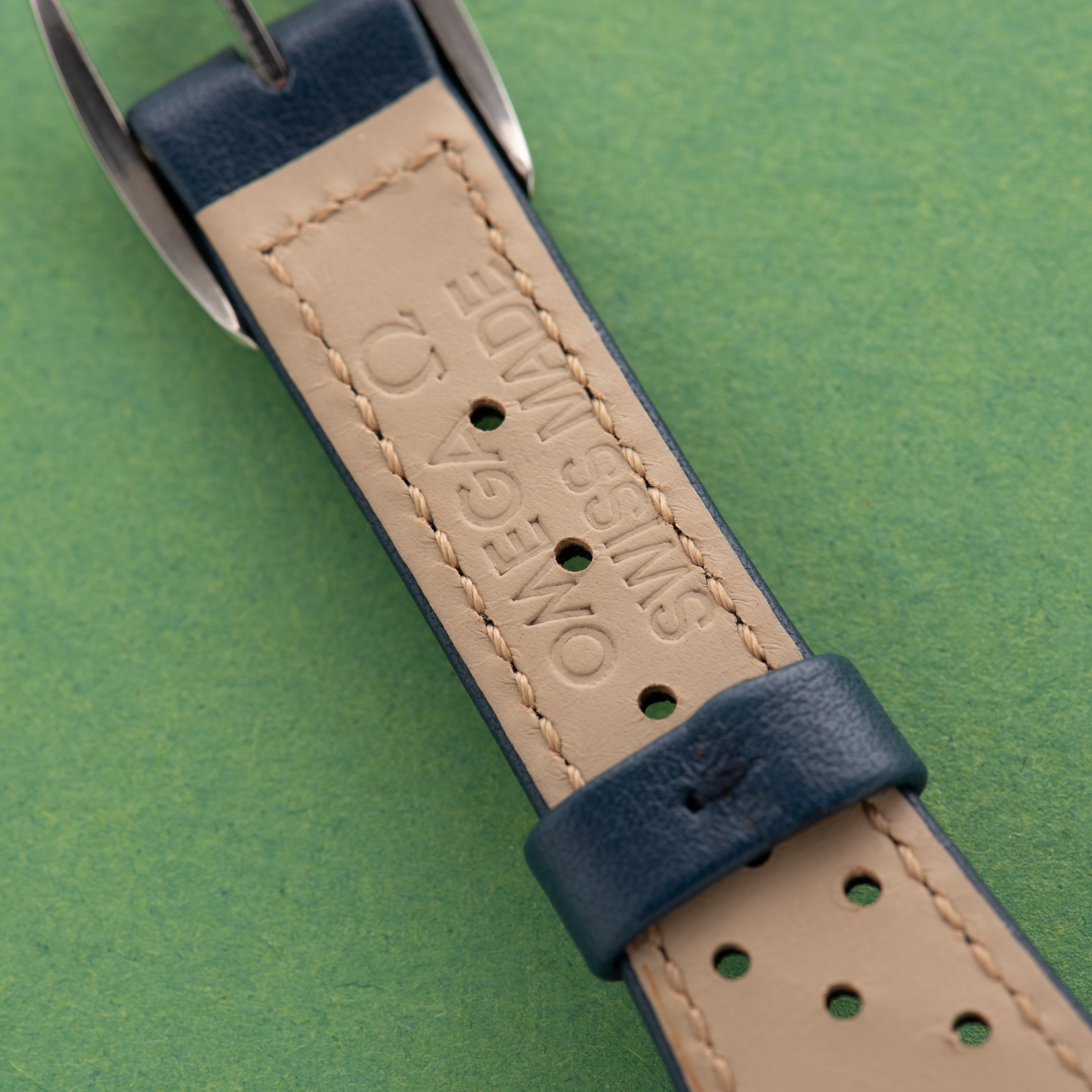 View of Omega Genève Dynamic Automatic Blue Dial from 1968 Ref 166.039