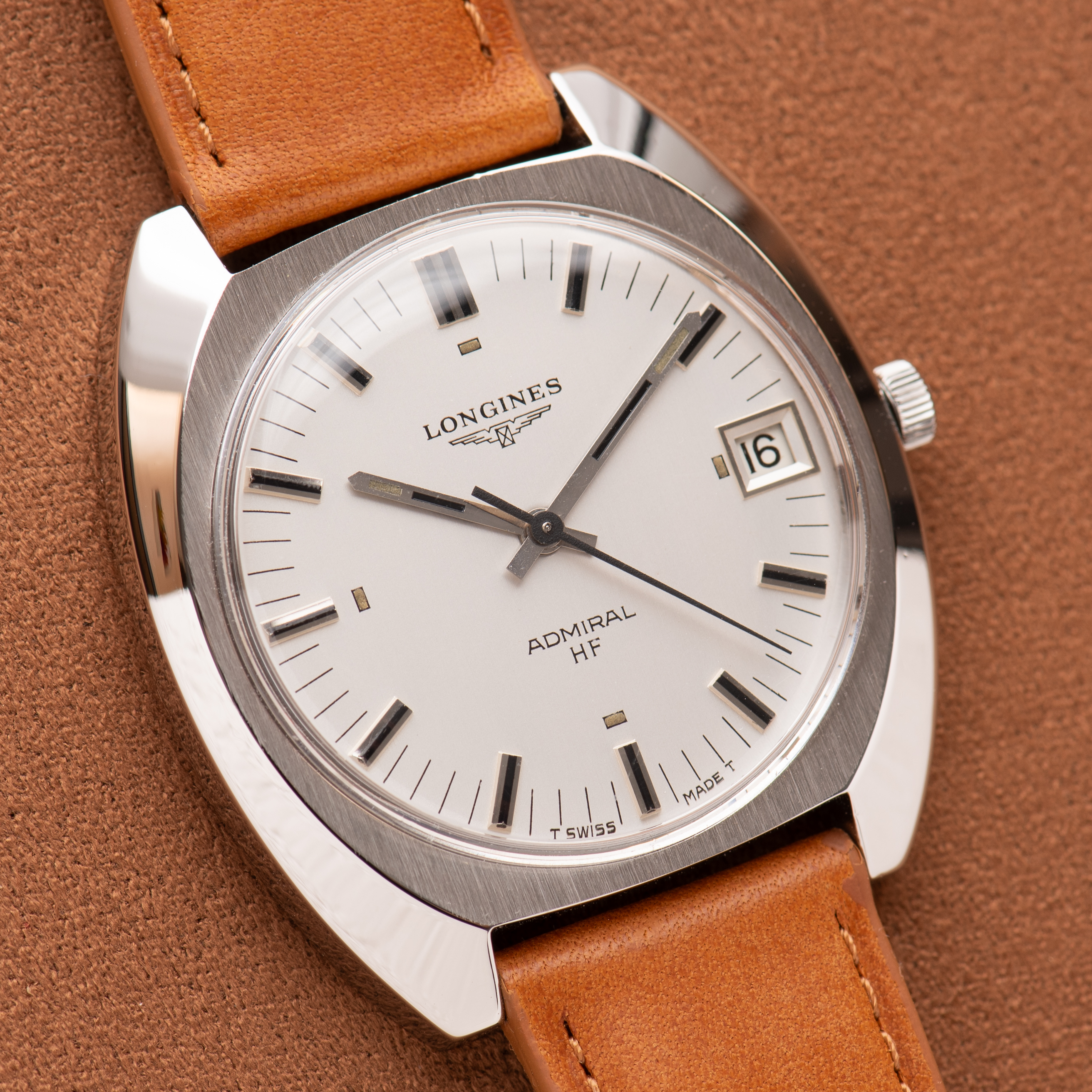 Vue de Longines Admiral HF Steel – Calibre 6952 – Réf. 2304-2 – Circa 1970-1980