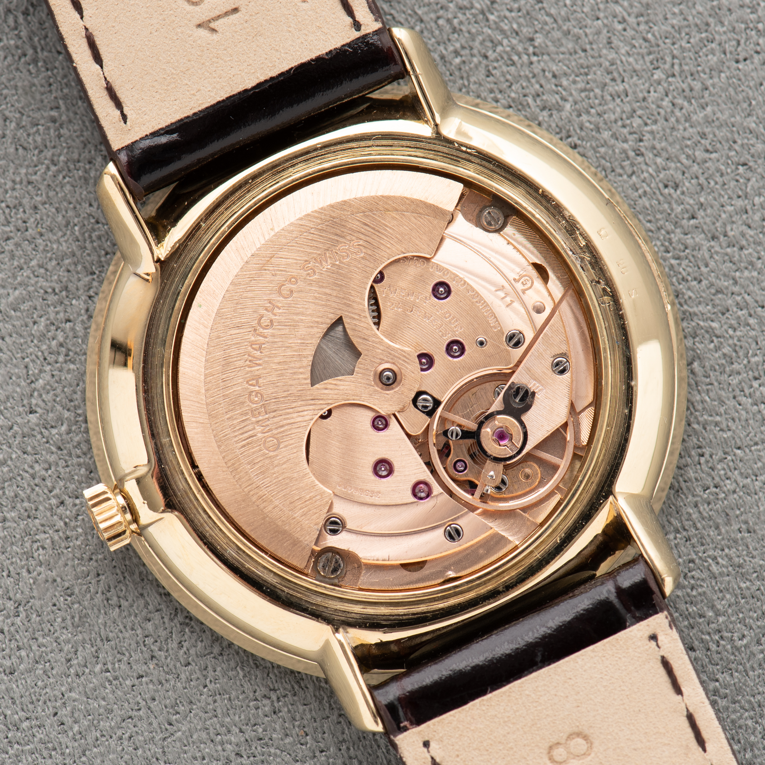 View of Omega Automatic De Ville "Curtain Dial" Cal 711 réf 151.0039 from 1973