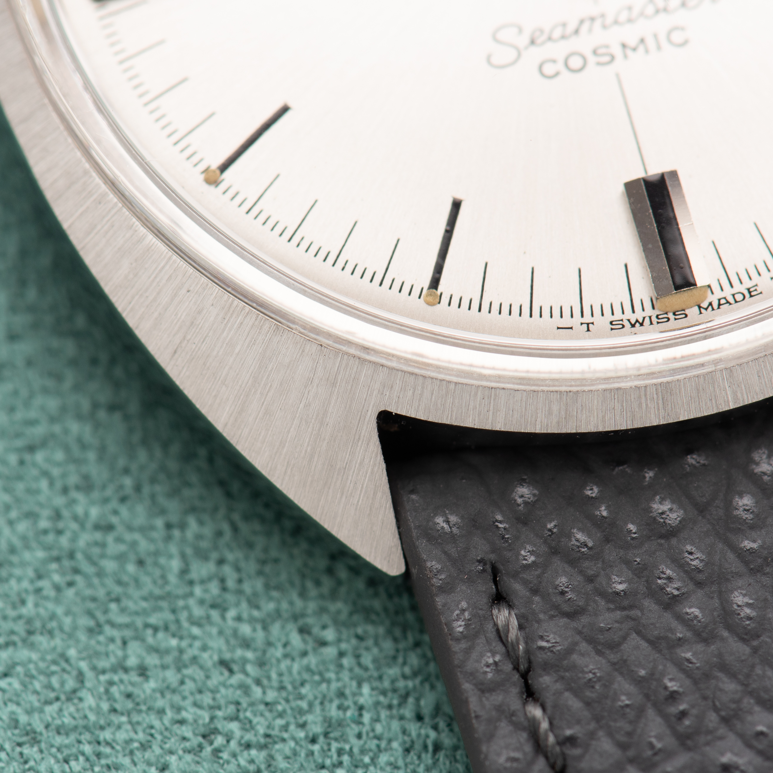 View of Omega Seamaster Cosmic Crosshair Silver Dial Ref 135.017 cal 601 from 1968