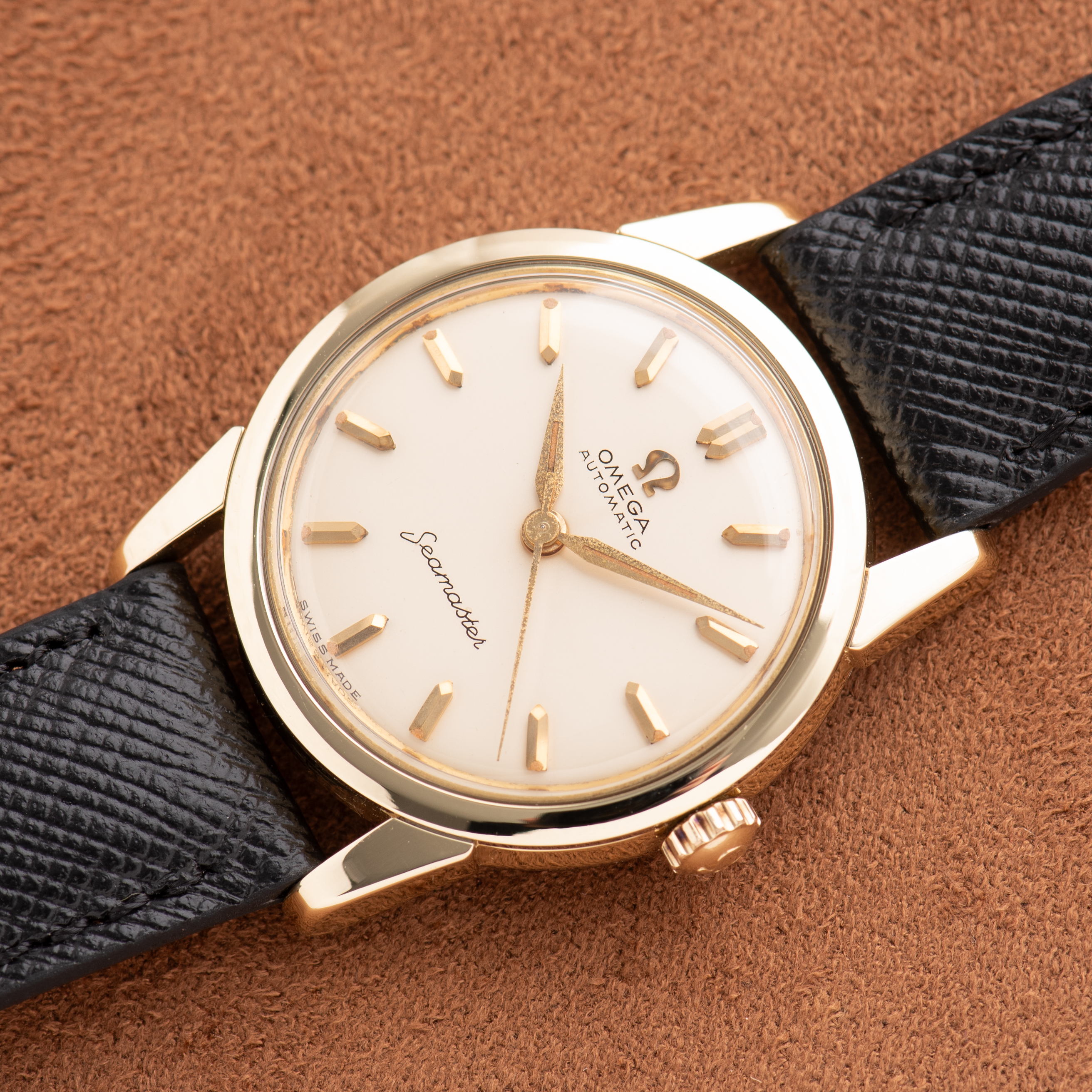 Zicht op Omega Automatic Seamaster Gold Cappped/steel Ref 2991-61SC uit 1959