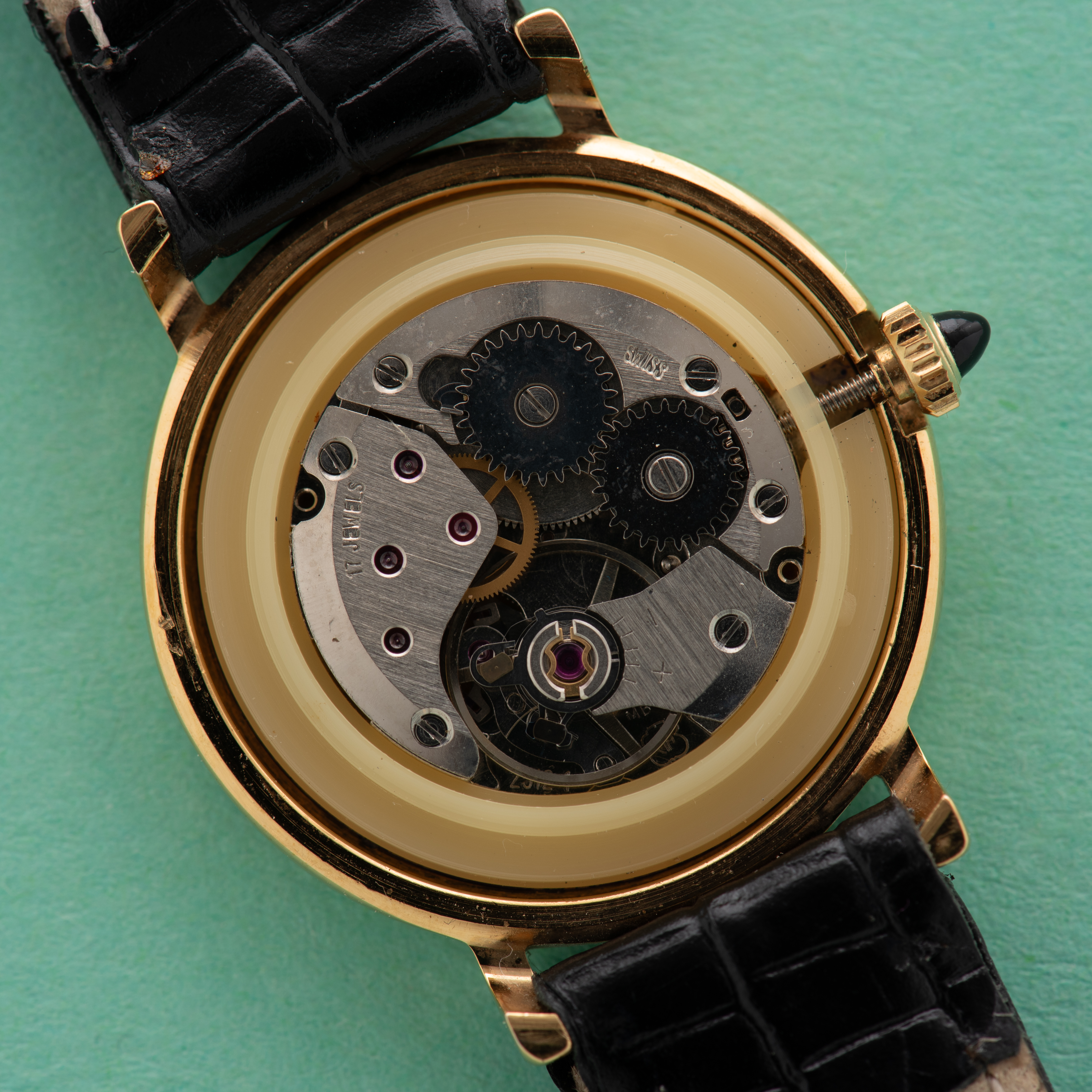 Zicht op Mechanische stylt "galaxy" wijzerplaat ref 2144