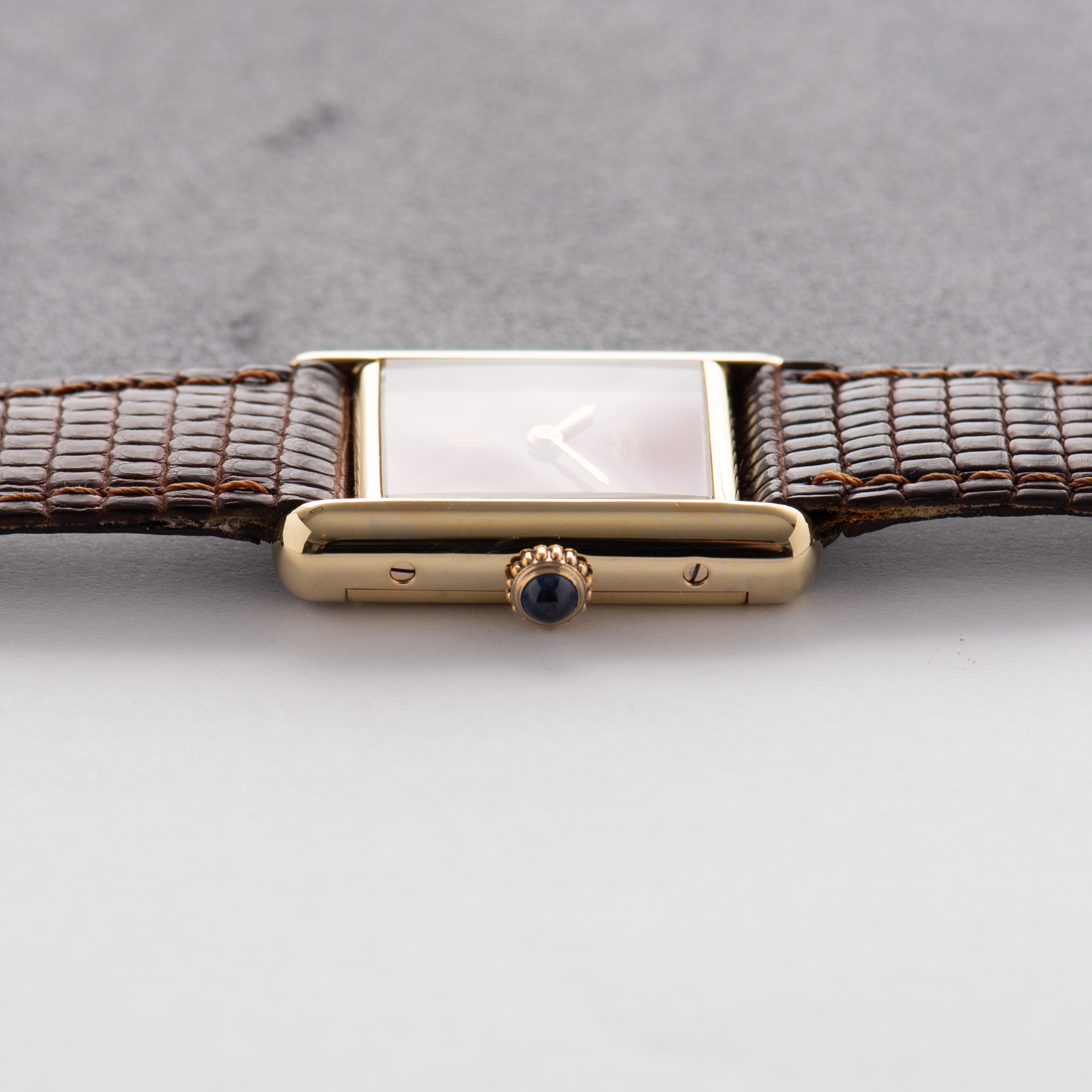 Vue de Cartier Must de Tank de Must Vermeil Burgundy Dial from 1980